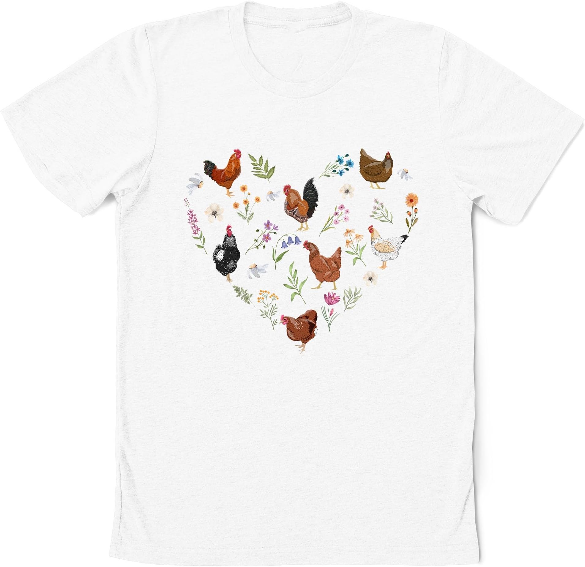 Cottagecore Chicken Sweatshirt, Chicken and Flowers Shirt, Vinatge Chicken Sweatshirt, Farm Girl Sweater, Chicken Lover Gift