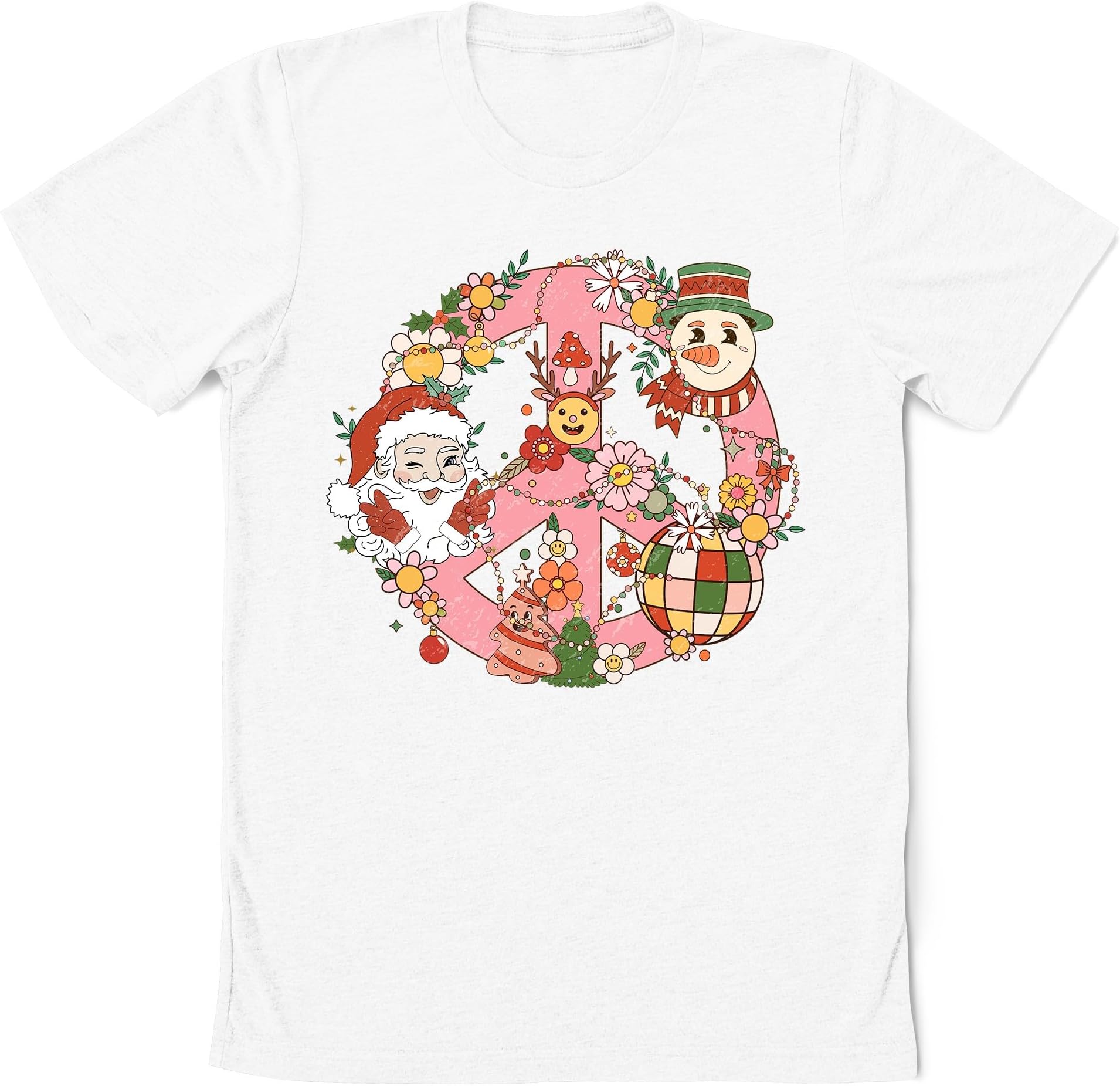 Groovy Christmas Peace Sweatshirt, Groovy Santa Hippie Christmas Lights Shirt, Retro Christmas Shirt, Christmas Pajamas, Merry Xmas Shirt