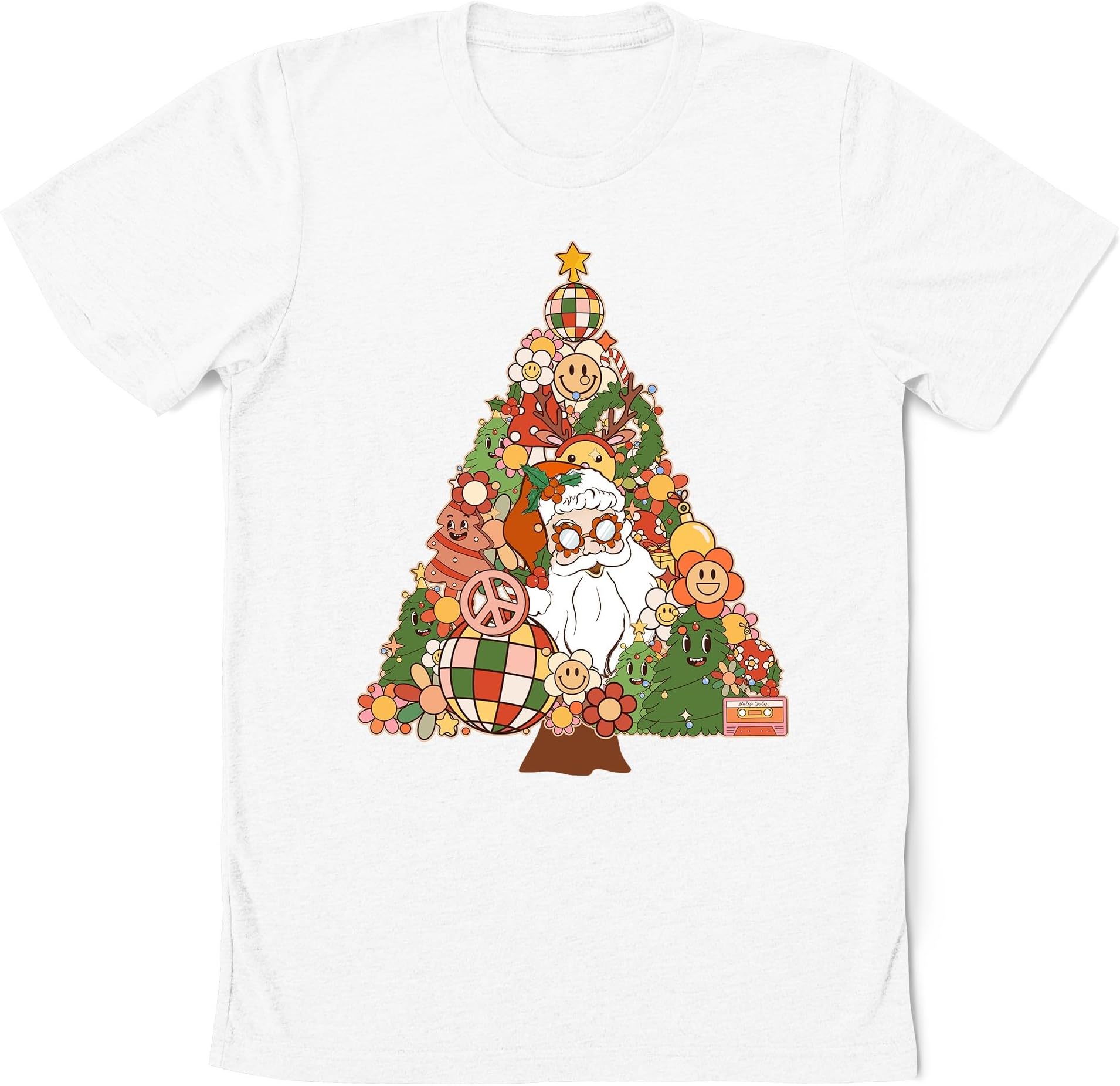 Groovy Christmas Tree Sweatshirt, Groovy Santa Christmas Lights Shirt, Retro Christmas Shirt, Christmas Pajamas, Merry Xmas Shirt