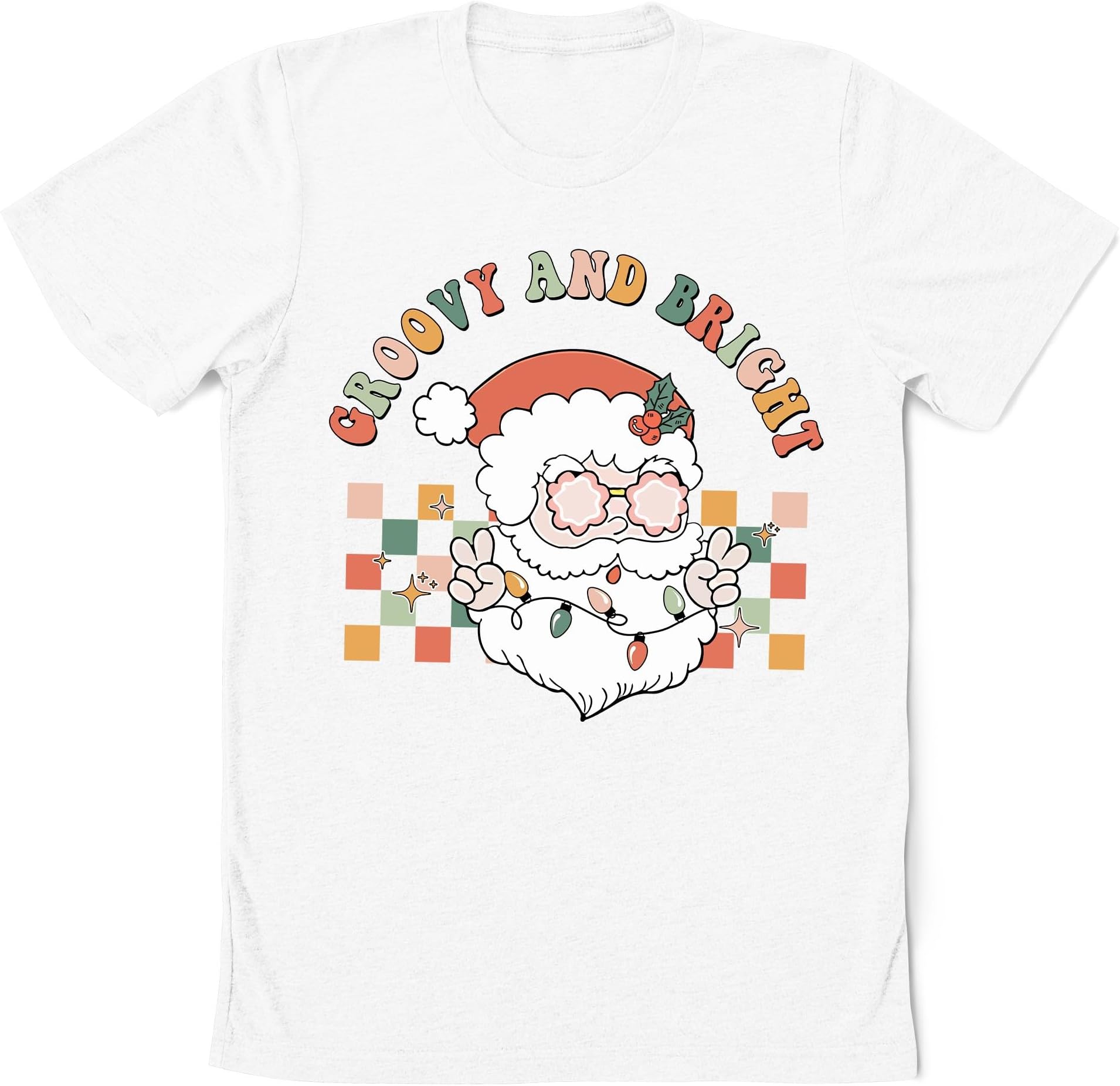 Groovy and Bright Shirt, Groovy Santa Christmas Lights Sweatshirt, Groovy Santa Shirt, Retro Christmas Shirt, Merry Xmas Shirt