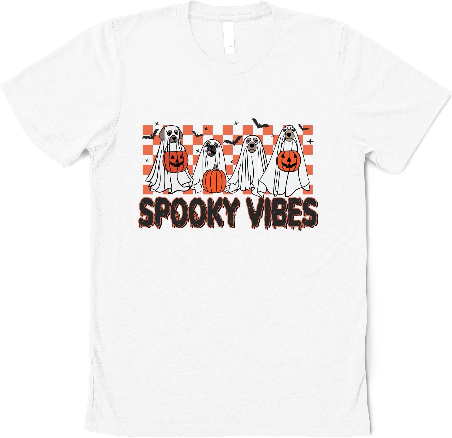 Retro Ghost Dog Halloween Sweatshirt, Ghost Dog Spooky Vibes Shirt, Cute Dog Sweater, Funny Dog Halloween Shirt, for Dog Lovers