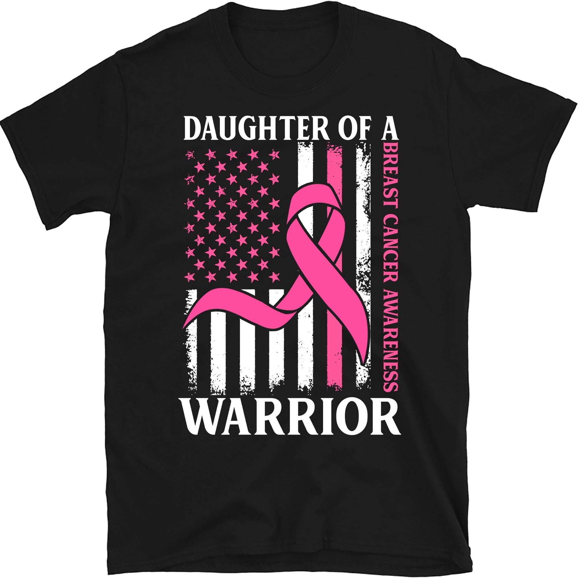 Husband of A Warrior Breast Cancer Awareness Support Squad T-Shirt, Custom Family Breast Cancer Shirt, Pink Ribbon Cancer Awareness Shirt 1