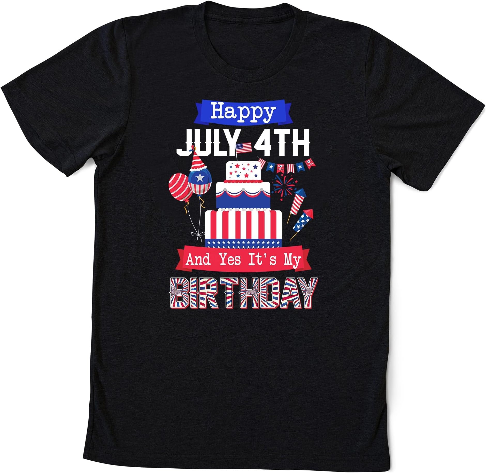 Happy 4th of July and It's My Birthday Shirt, Patriotic Birthday Shirt, July Birthday Shirt, 4th of July Birthday tee, Men and Women Shirt