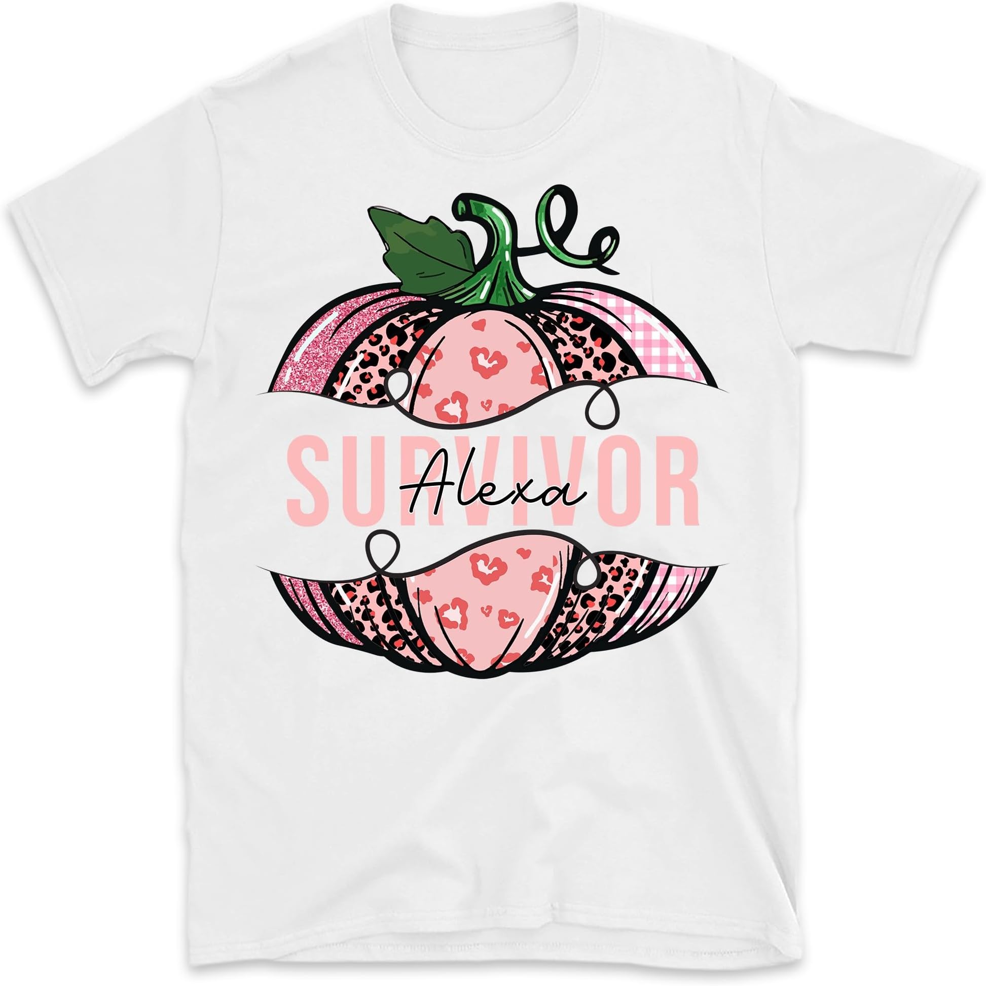 Breast Cancer Survivor Shirt, Cancer Fighter Gift, Breast Cancer Awareness, Pink Cheetah Pumpkin Shirt