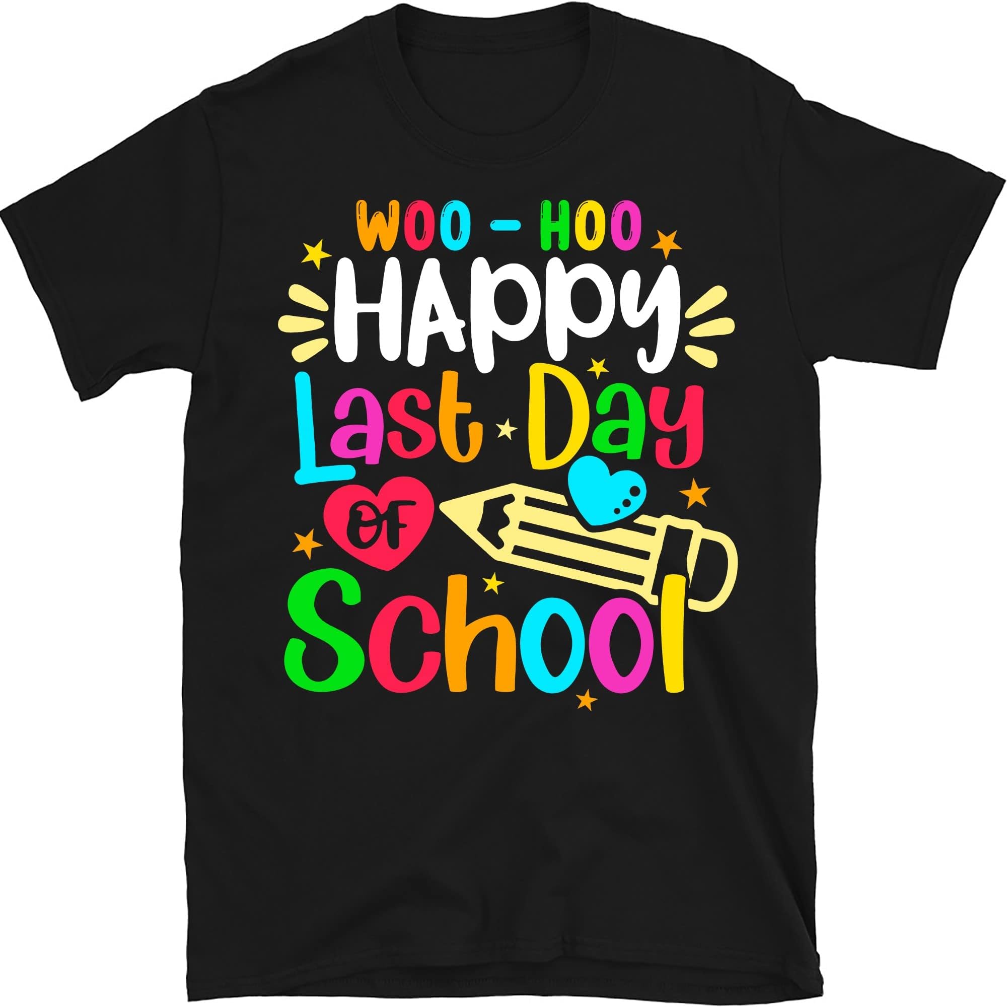 Woo Hoo Happy Last Day of School for Teachers Students T-Shirt, Teacher Testing Shirt, Exam Testing Shirt, Teacher Appreciation Tshirt, Cool School T-Shirt