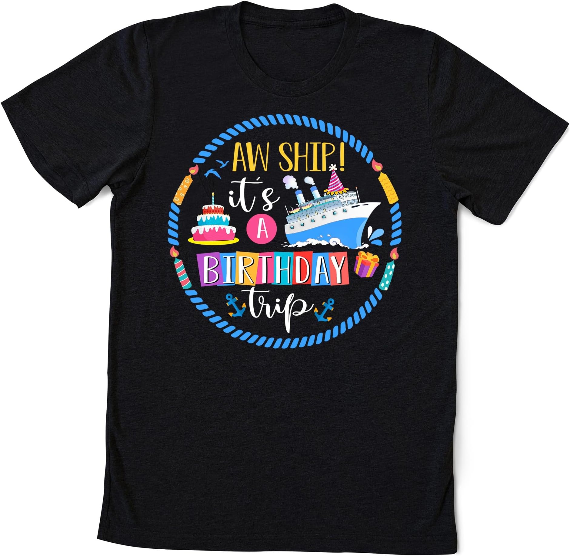Aw Ship Its A Birthday Cruise Crew Shirt, 2023 Birthday Shirts, Birthday Party Cruise Squad, Birthday Squad Shirts, Birthday Gift