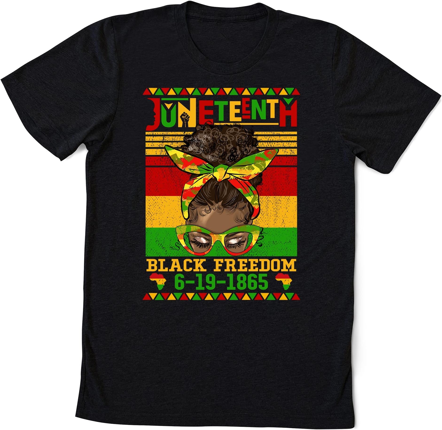 Juneteenth Celebrations Through Glasses of Bold Black Women T-Shirt, Juneteenth Black Women Natural Hair, Black Lives Matter Shirt