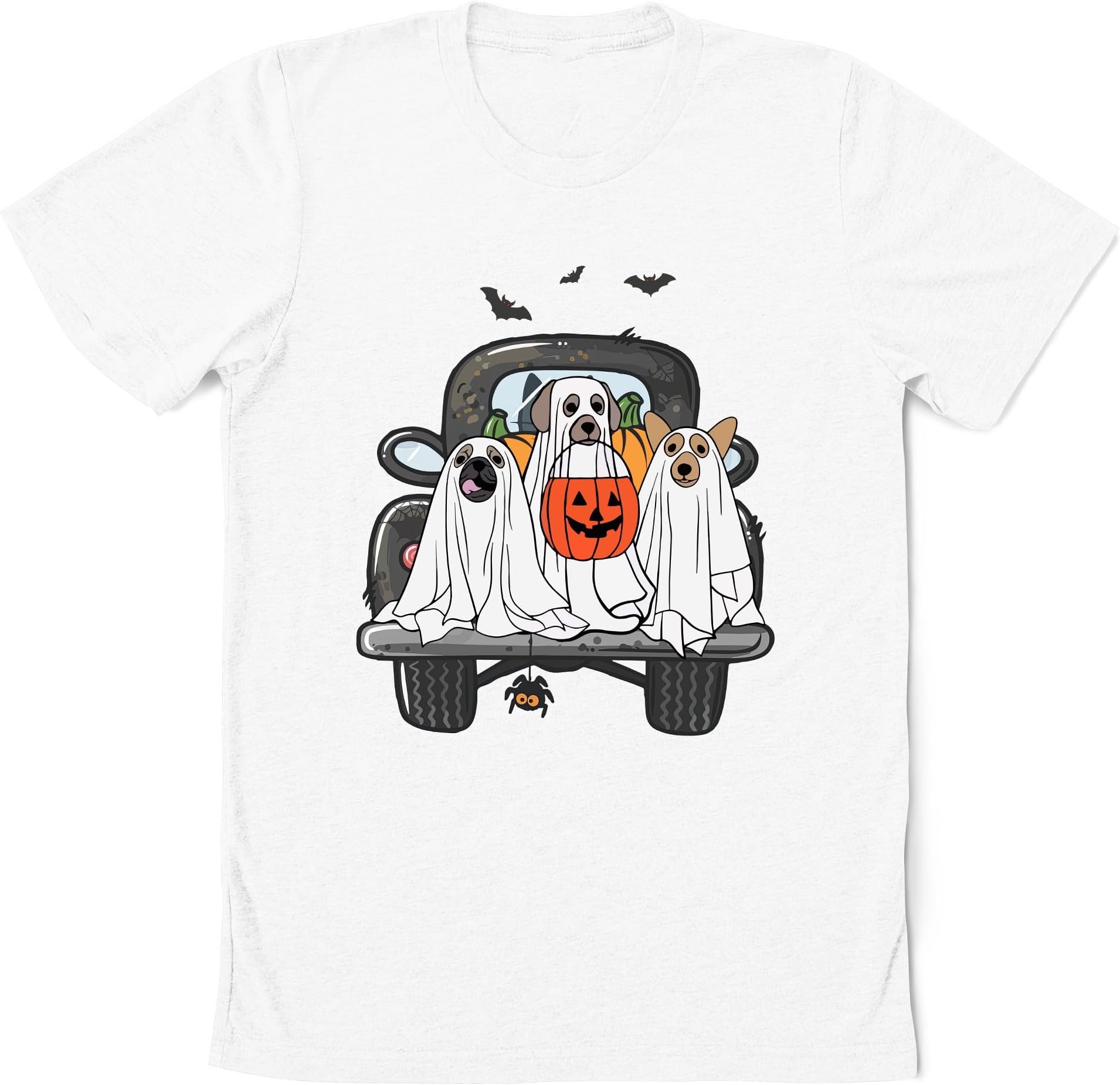 Halloween Dog Truck Sweatshirt, Dog Ghost Sweatshirt, Funny Halloween Sweater, Dog Lover Shirt, Dog Mom Gift