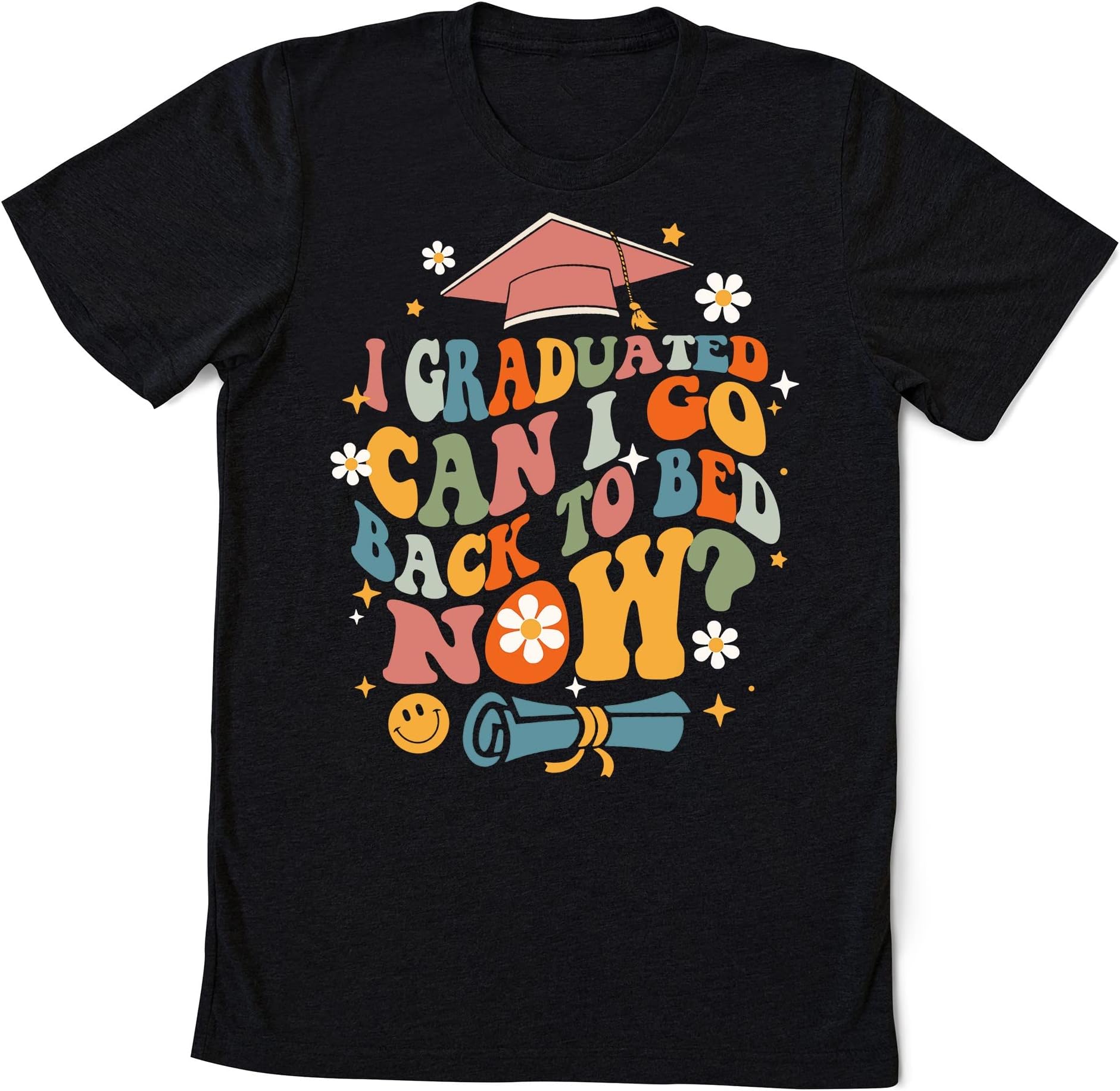 Funny Graduate Shirt, Graduate 2023 Shirt, Senior Gifts, I Graduated Can I Go Back to Bed Now, Sarcastic Grad Shirt,Retro Graduation Shirt