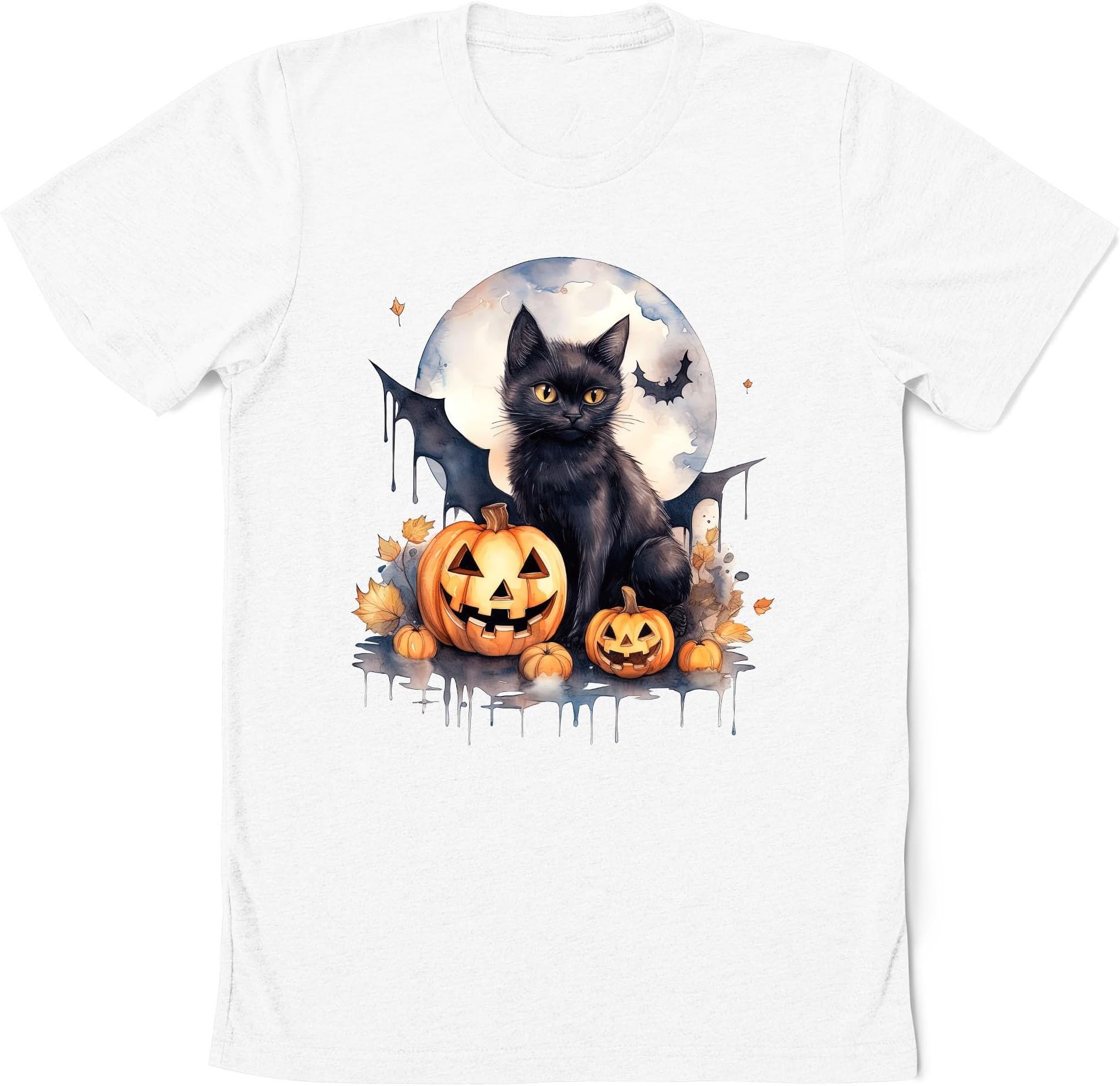 Black Cat with Pumpkin Sweatshirt, Halloween Black Cat Shirt, Black Cat Lover Gift, Halloween Cat Sweater