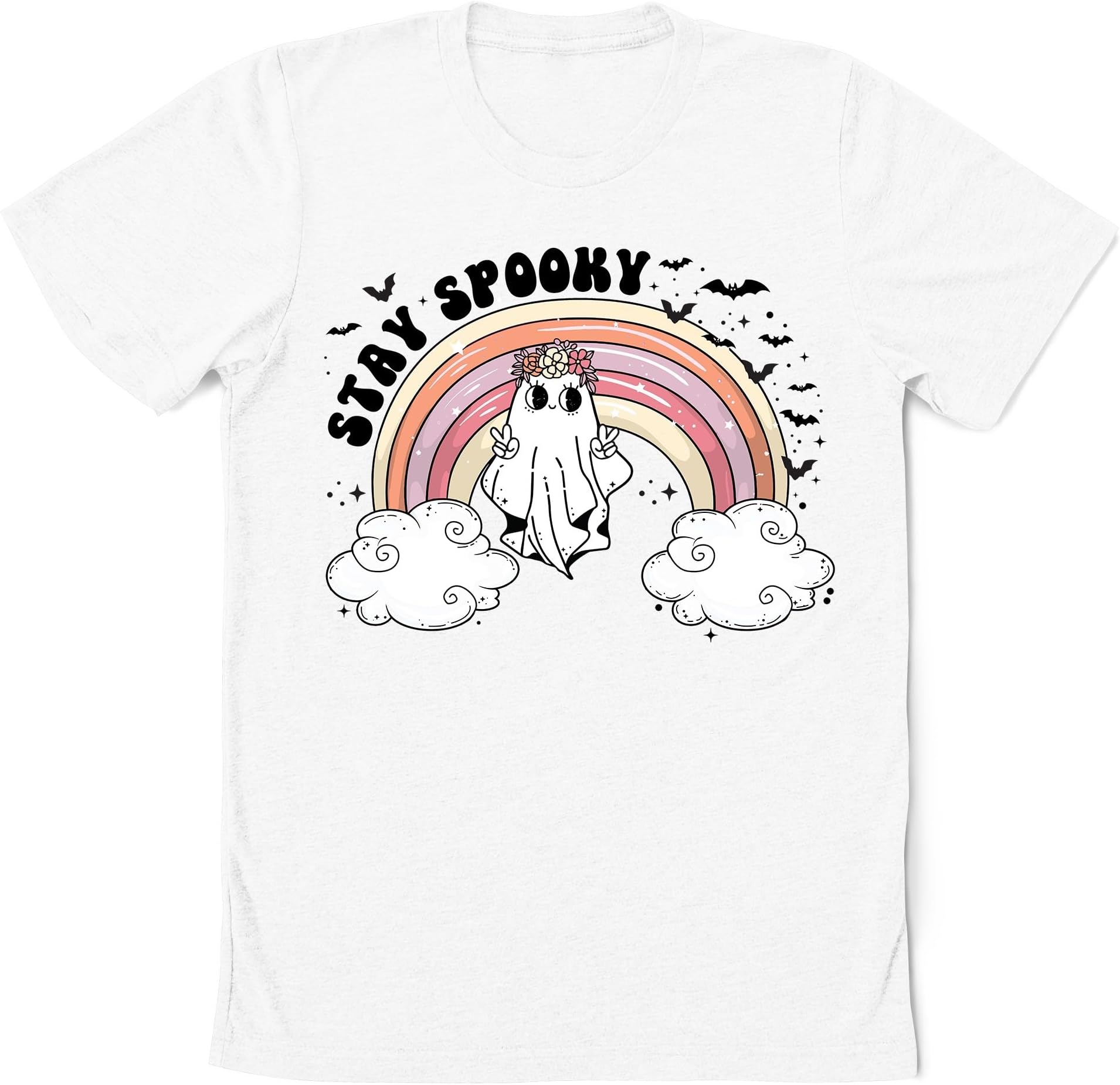 Stay Spooky Shirt, Rainbow Groovy Halloween Shirt, Retro Halloween Shirt, Spooky Vibes Shirt, Spooky Season Shirt, Halloween Costume Giftd