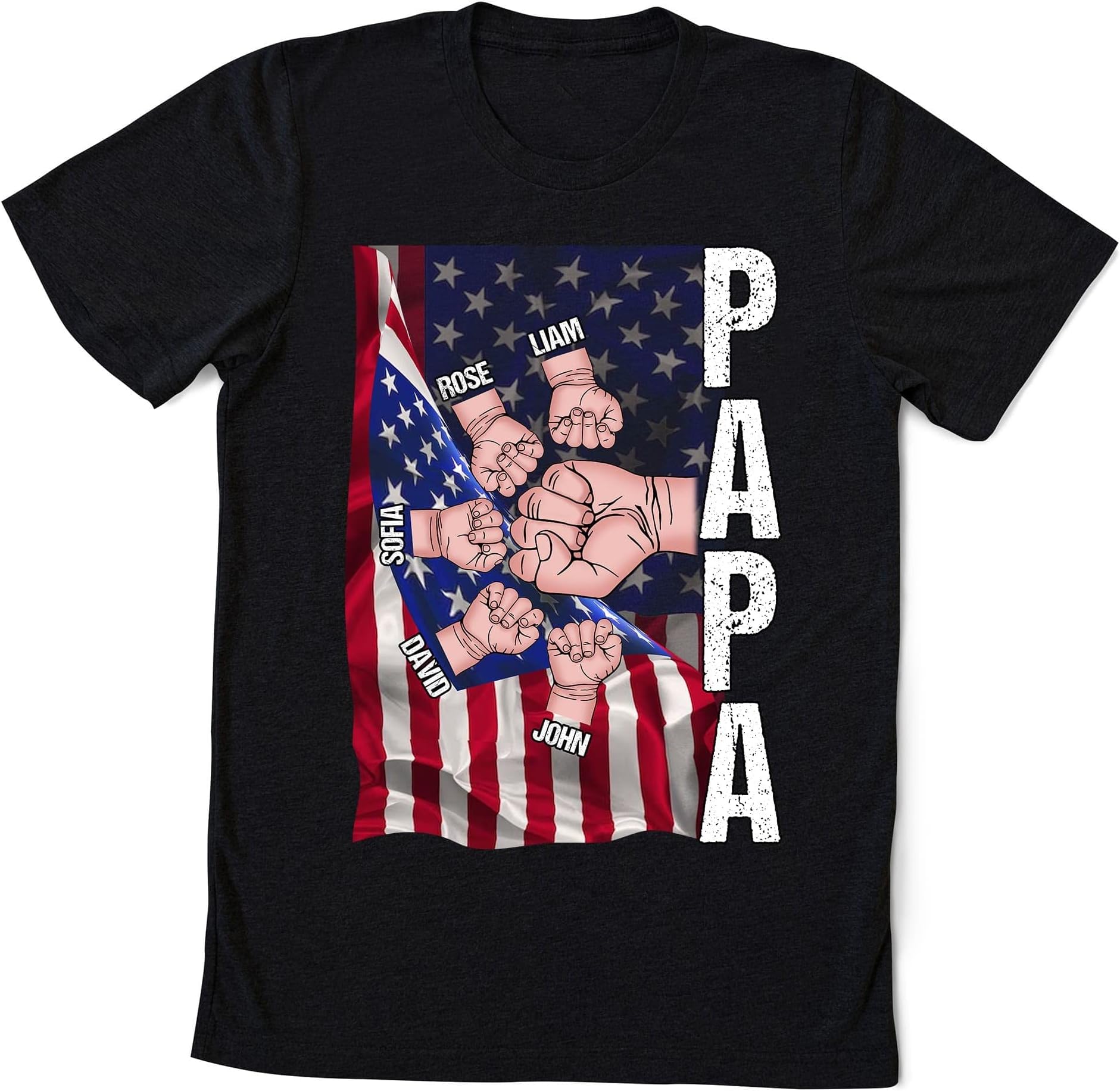 Personalized Papa Shirt, Custom Fist Bump Papa vs Kids Tshirt, Opa Bumpa Grandpa Tshirt Fathers Day Shirt for Papa, Custom Father Day Shirts
