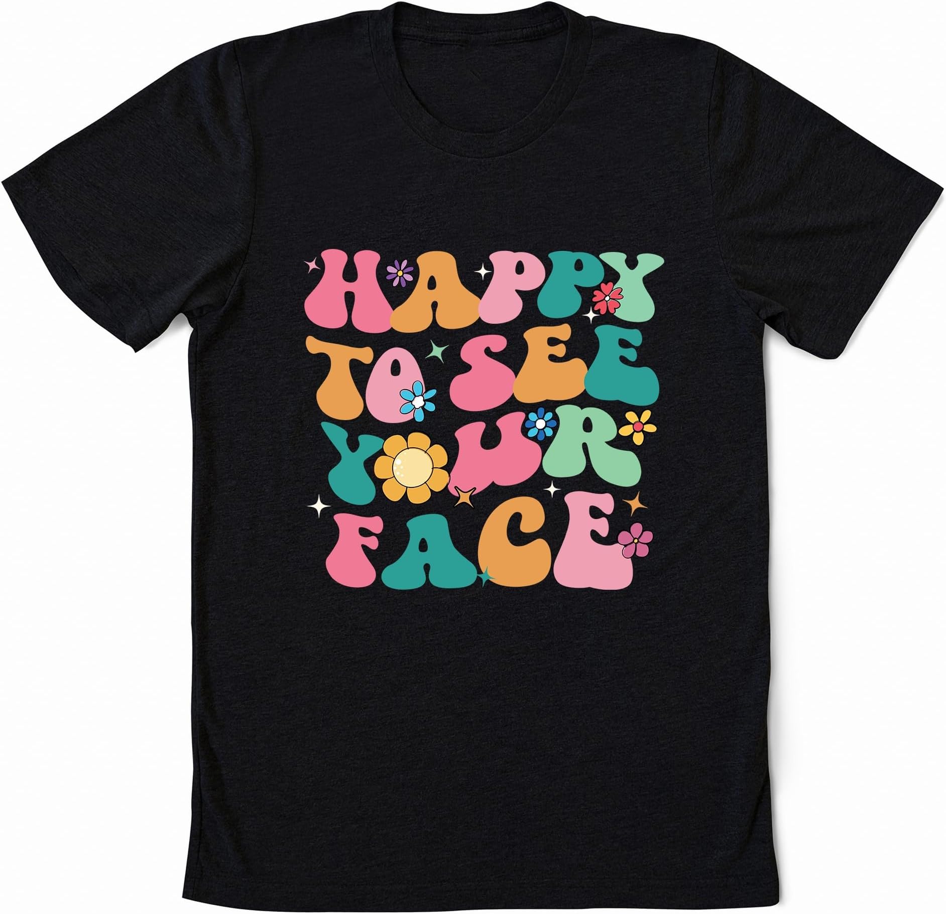 Retro Happy to See Your Face Shirt, Teacher Back to School Shirt, Cute Teacher Shirt, New Teacher Gifts, 1st Day of School Shirt, Teacher Appreciation Gift
