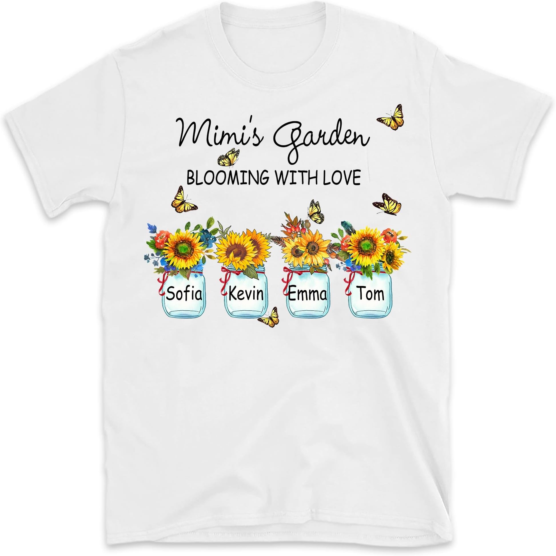 Mother's Day Shirts, Grandma Sunflowers, Custom Grandkid Names, Flowers Grandma Shirt, Personalized Shirts, Women Shirt, Gift for Nana