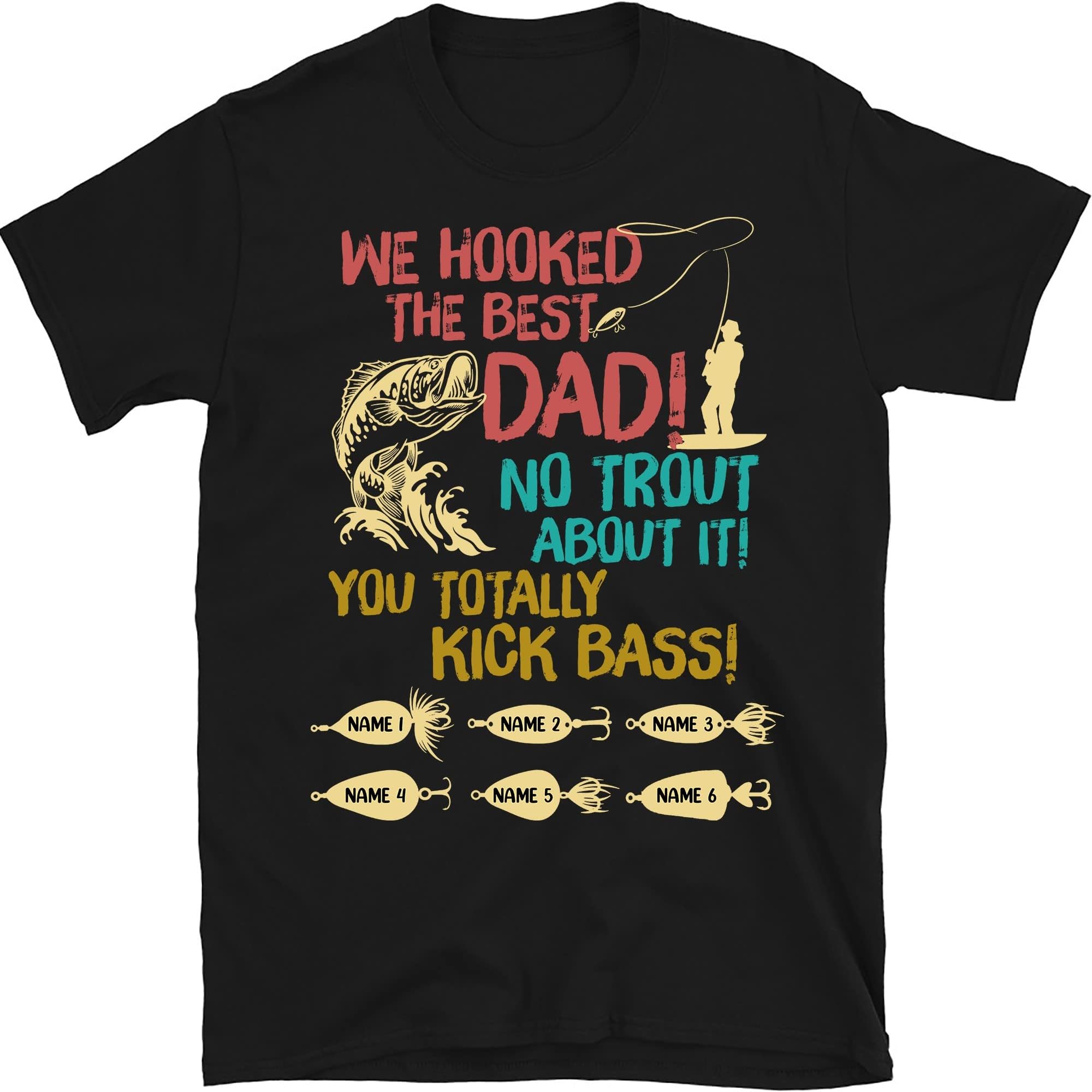 Fishing Gift for Man, Personalized Fishing Shirt for Dad Grandpa, Dad Shirt, Fathers Day Shirt from Son Daughter, Custom Fishing Gift for Dad