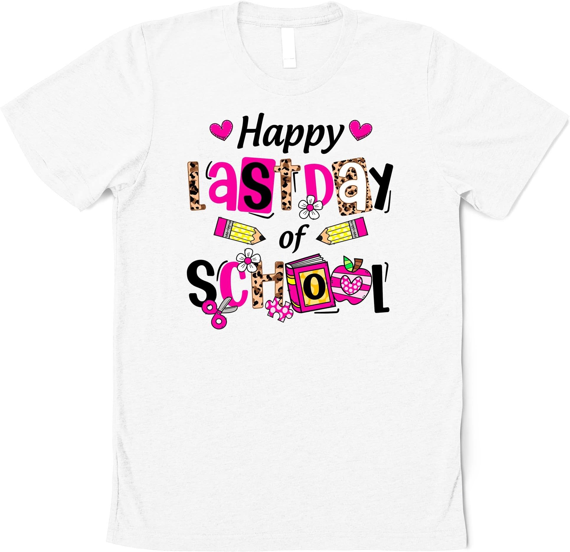 Happy Last Day of School Leopard Shirt, Last Day of School Teacher Shirt, Happy Summer Shirt, End of The Year Teacher T-Shirt