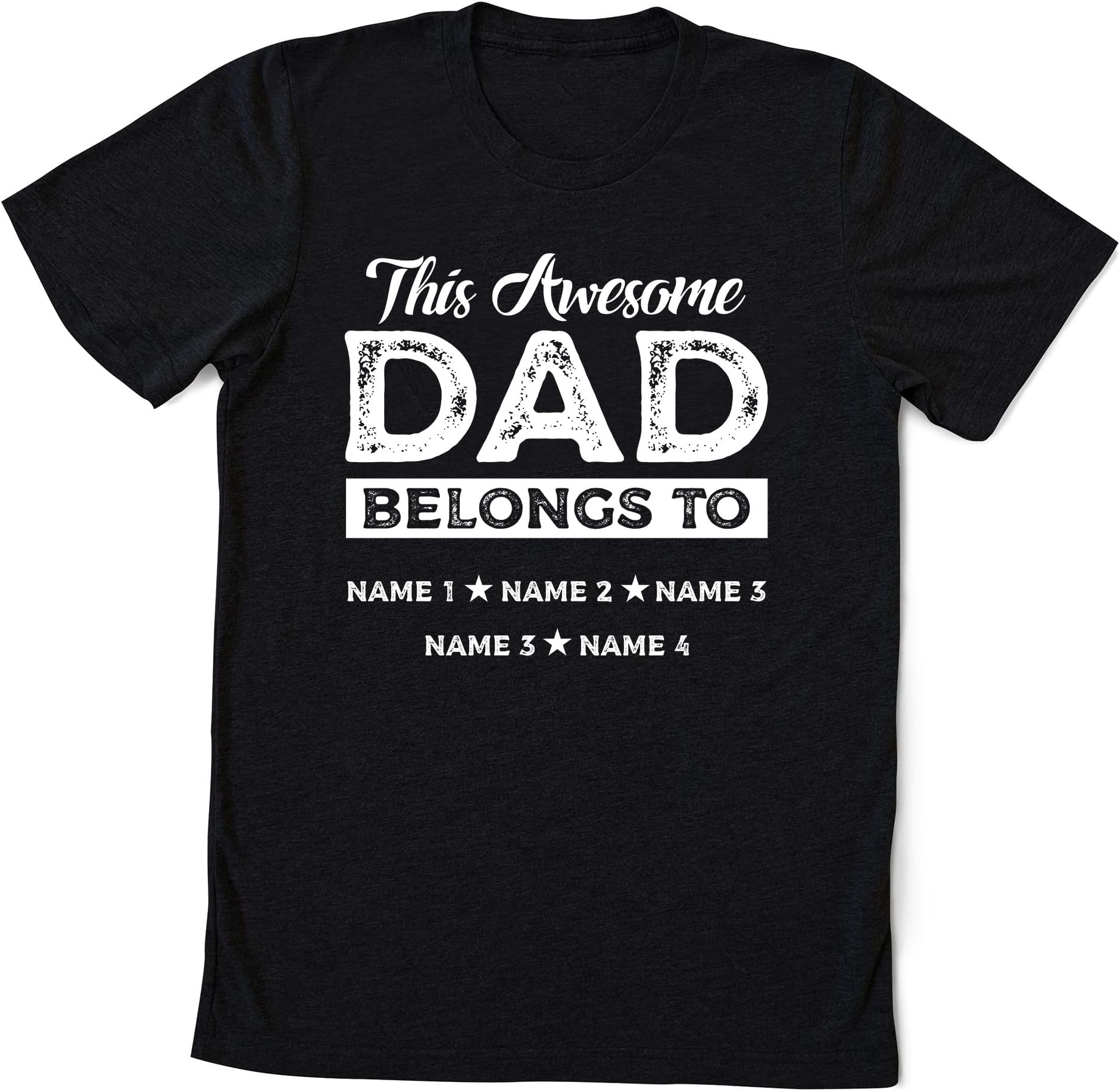 This Awesome Dad Belongs to Kids Name Shirt, Custom Dad Shirt with Kids Names, Personalized Shirt Dad, Birthday Gift Dad, Father's Day Shirt