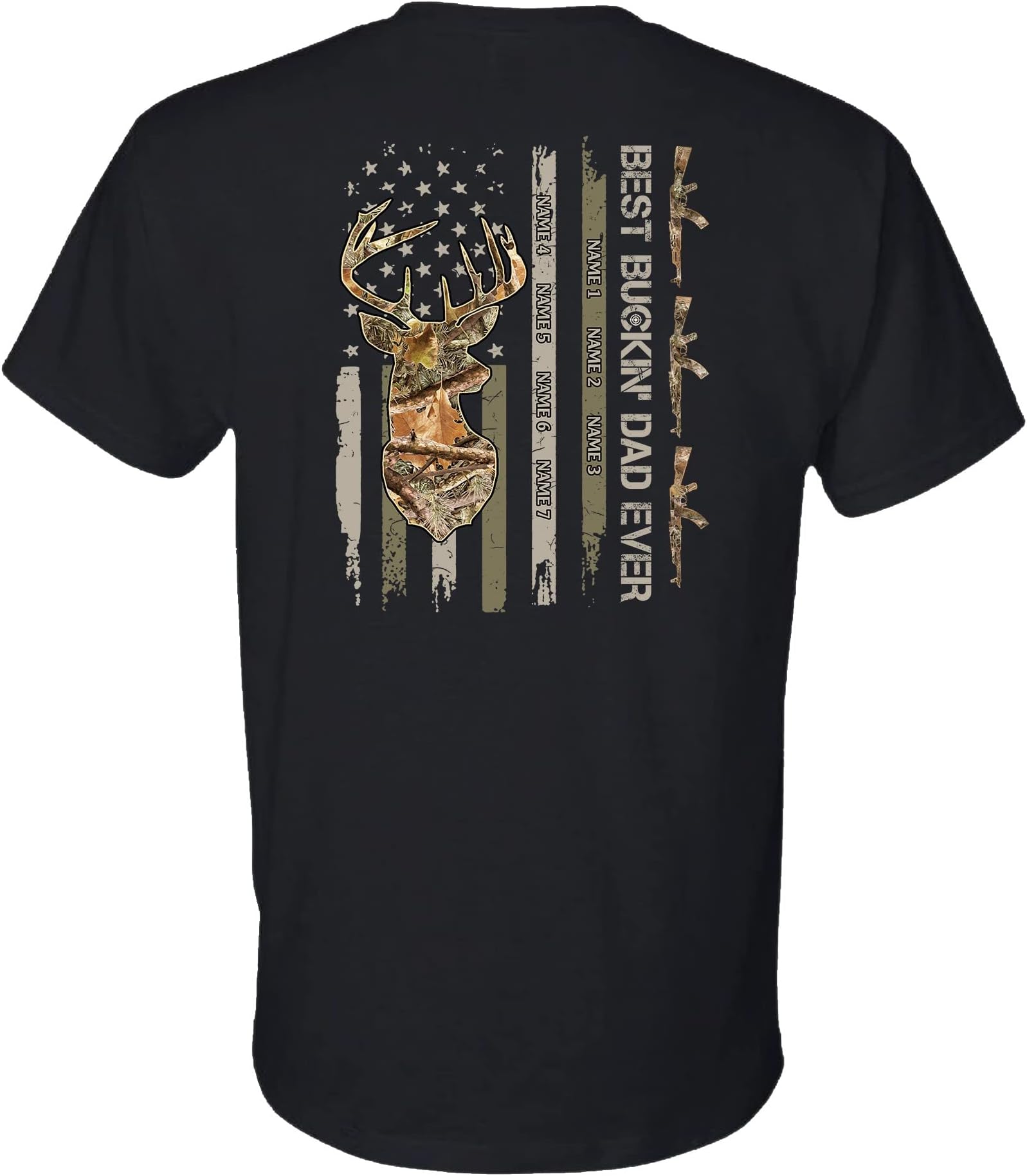 Personalized Best Buckin' Dad Ever Shirt, Funny Hunting Dad Shirt, Deer Hunting Gifts, Dad Hunting Shirt, Gift for Dad Him