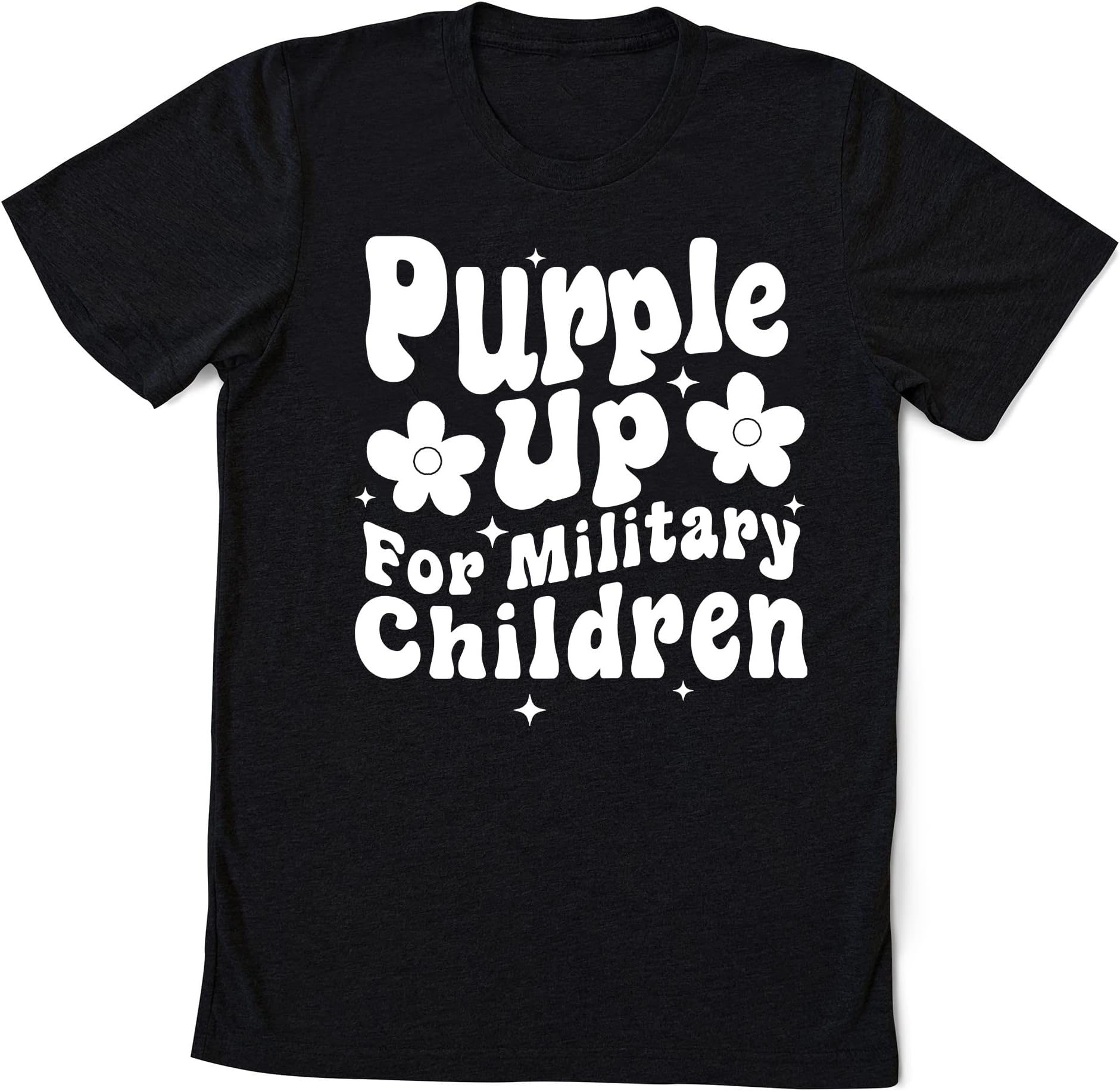 Military Child Shirt, Dandelion Flower Kids Shirt,Military Children Month Shirt,Purple Ribbon Purple Up Gift for Kids