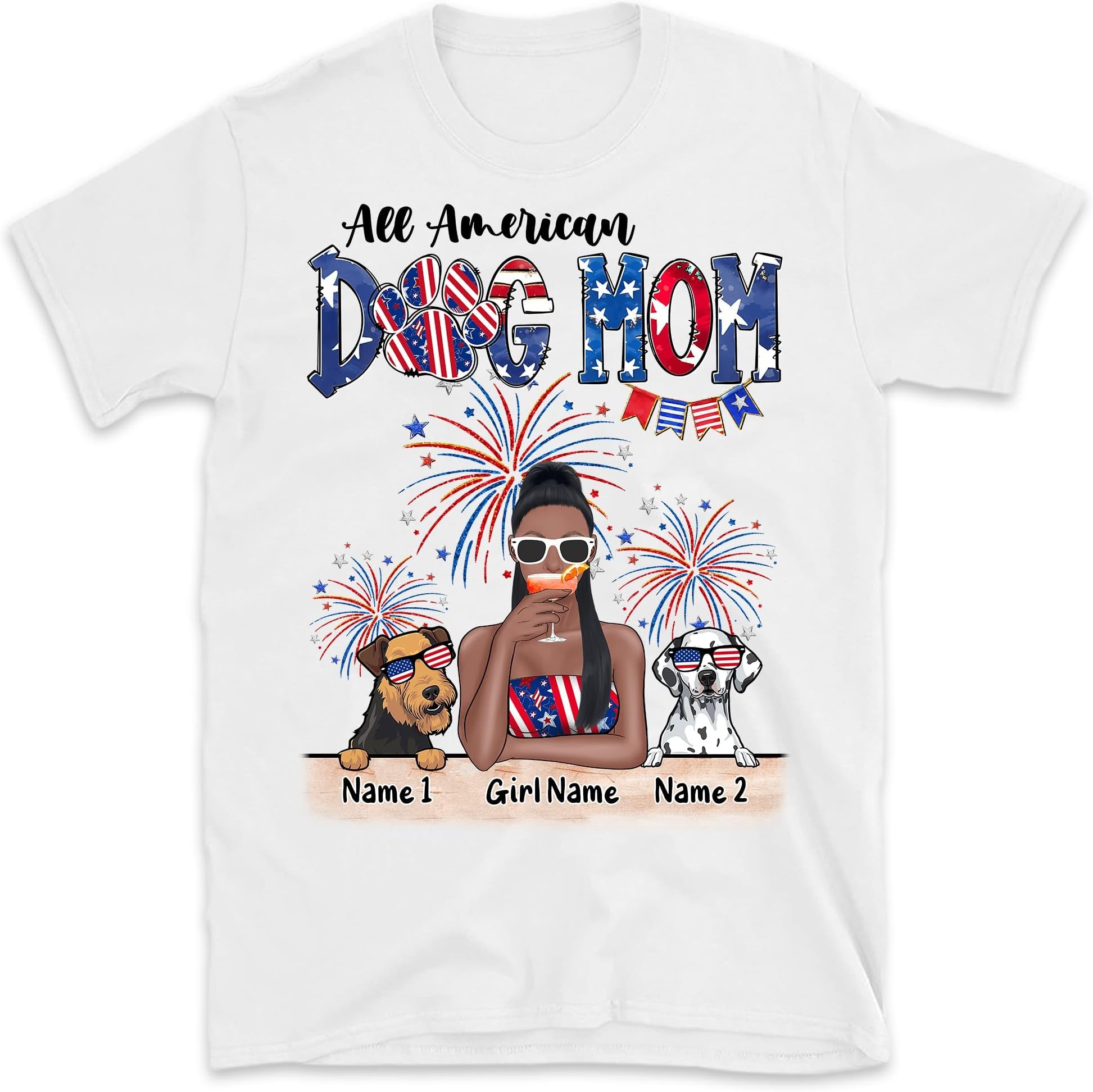 All American Mom 4th of July Independence Day Personalized Shirt, Independence Day Fourth of July Personalized G