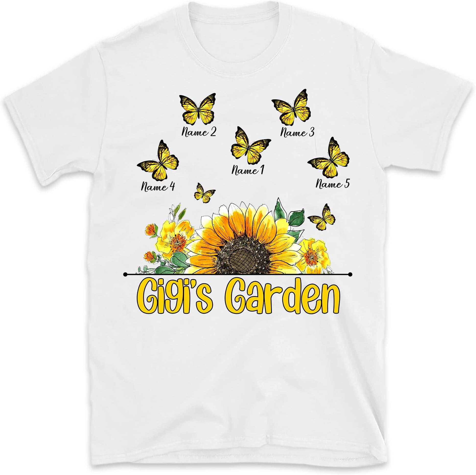 Mother's Day Shirts, Grandma Garden, Custom Grandkid Names, Flowers Grandma Shirt, Personalized Shirts, Women Shirt, Gift for Nana