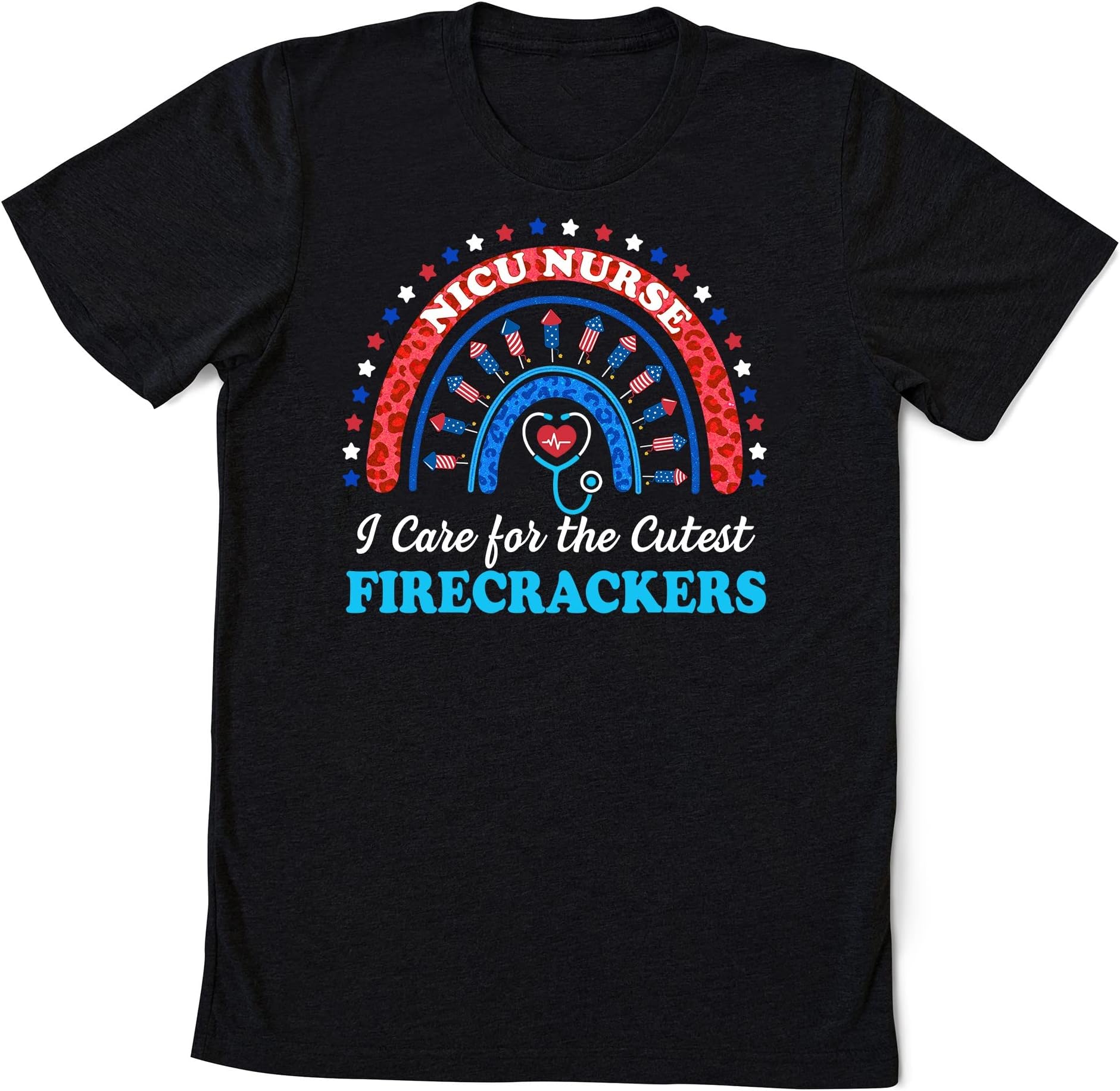 NICU Nurse 4th July I Care for The Cutest Firecrackers T-Shirt, 4th of July Shirt, America Patriotic Shirt, Independence Day