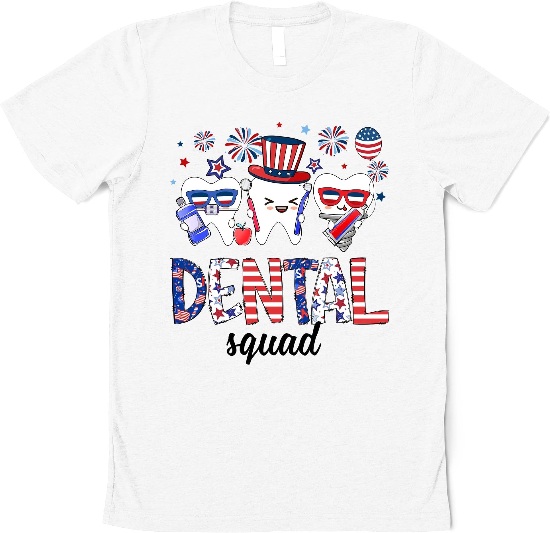 All American Dental Squad Shirt, Happy 4th of July, Dental Hygienist, American Patriotic, Independence Day Gift