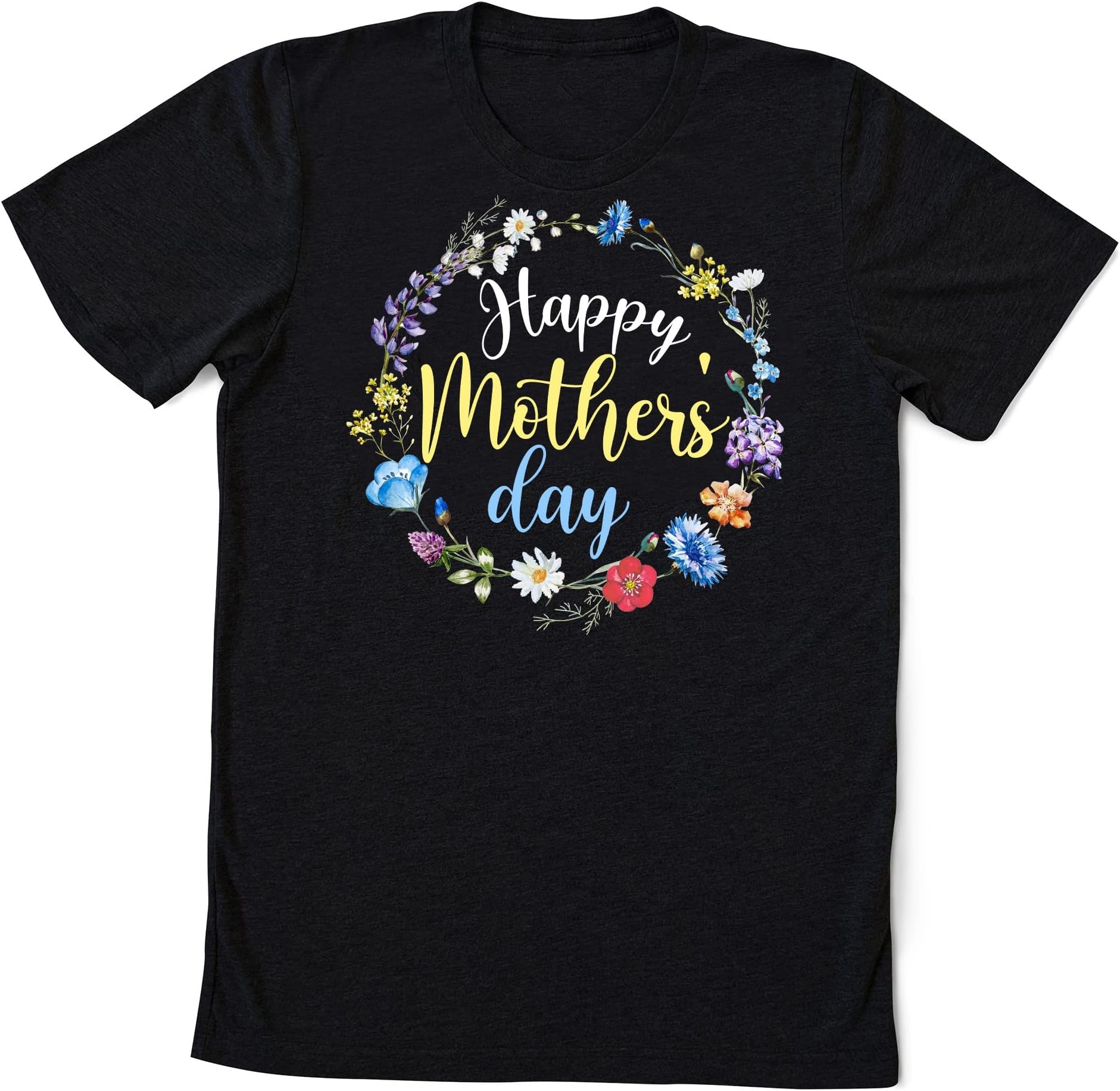 Happy Mother's Day with Floral Mom Mommy Grandma Womens T-Shirt, for Grandma, Grandma to Be Shirt