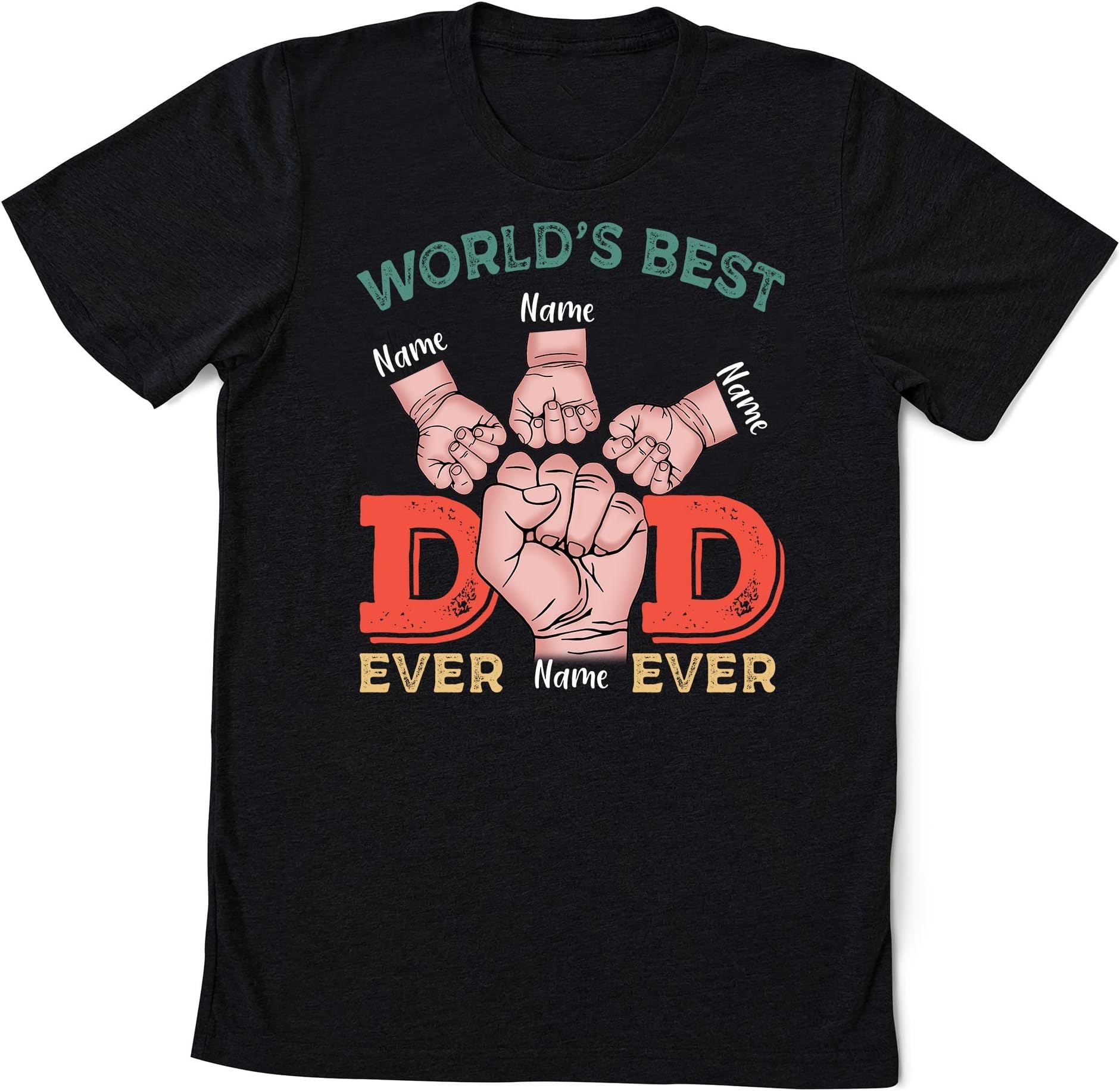 World's Best Dad Ever Shirt, Fist Bump Shirt, Fathers and Childs Hands America, Baby Toddler Kid Dad Fist Bump America