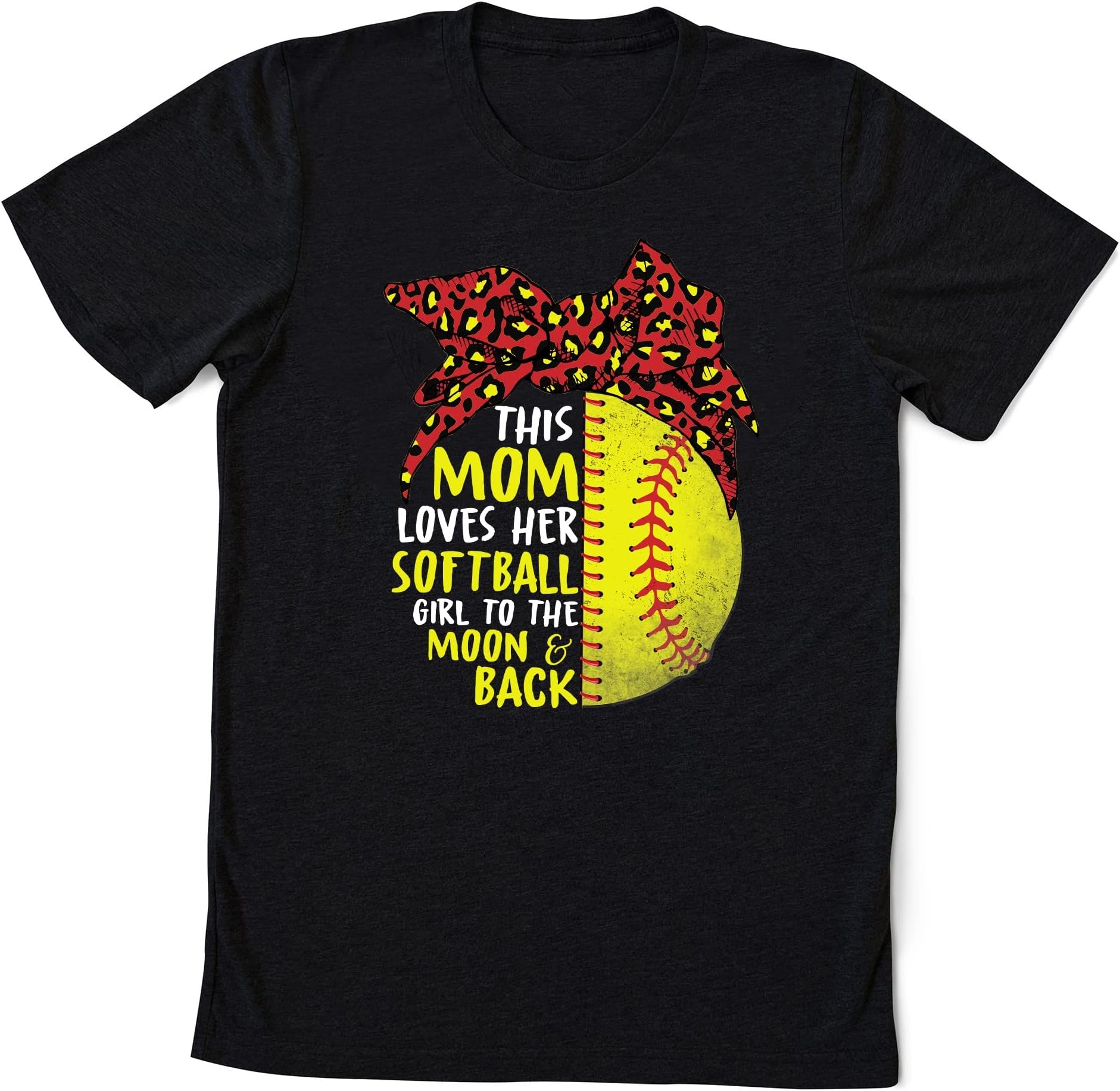 Funny Softball Gift Mom Women Pitcher Catcher Girls Lovers T-Shirt, Softball Shirt for Mom, Shirt for Nana from Kid Custom Name