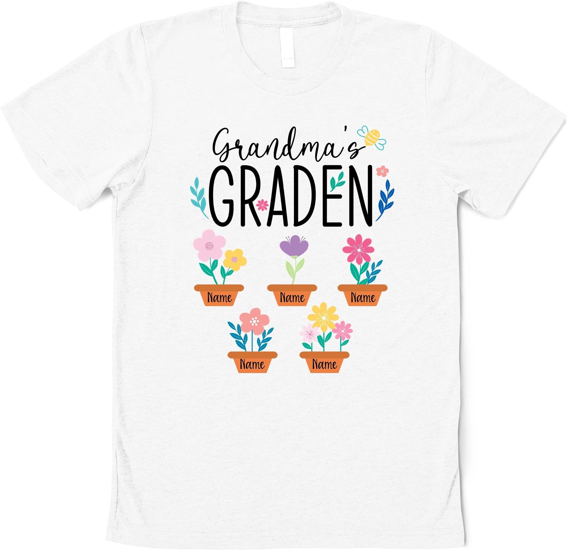 Custom Grandma Shirt, Grandma's Graden Shirt, Grandma Shirt with Grandkids Names, Grandma, Gift for Nana