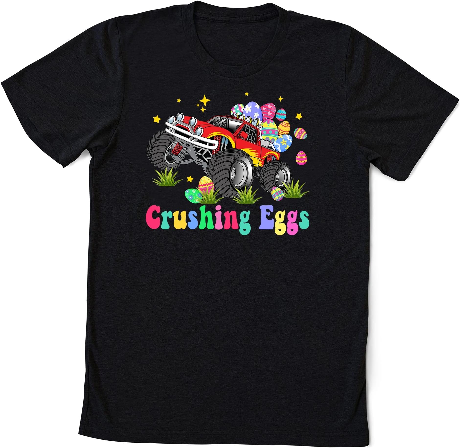Crushing Eggs Monster Truck Easter Tee Easter Eggs Truck Shirt Easter Vibes T-Shirt Easter for Boy, Easter Day Monster Truck