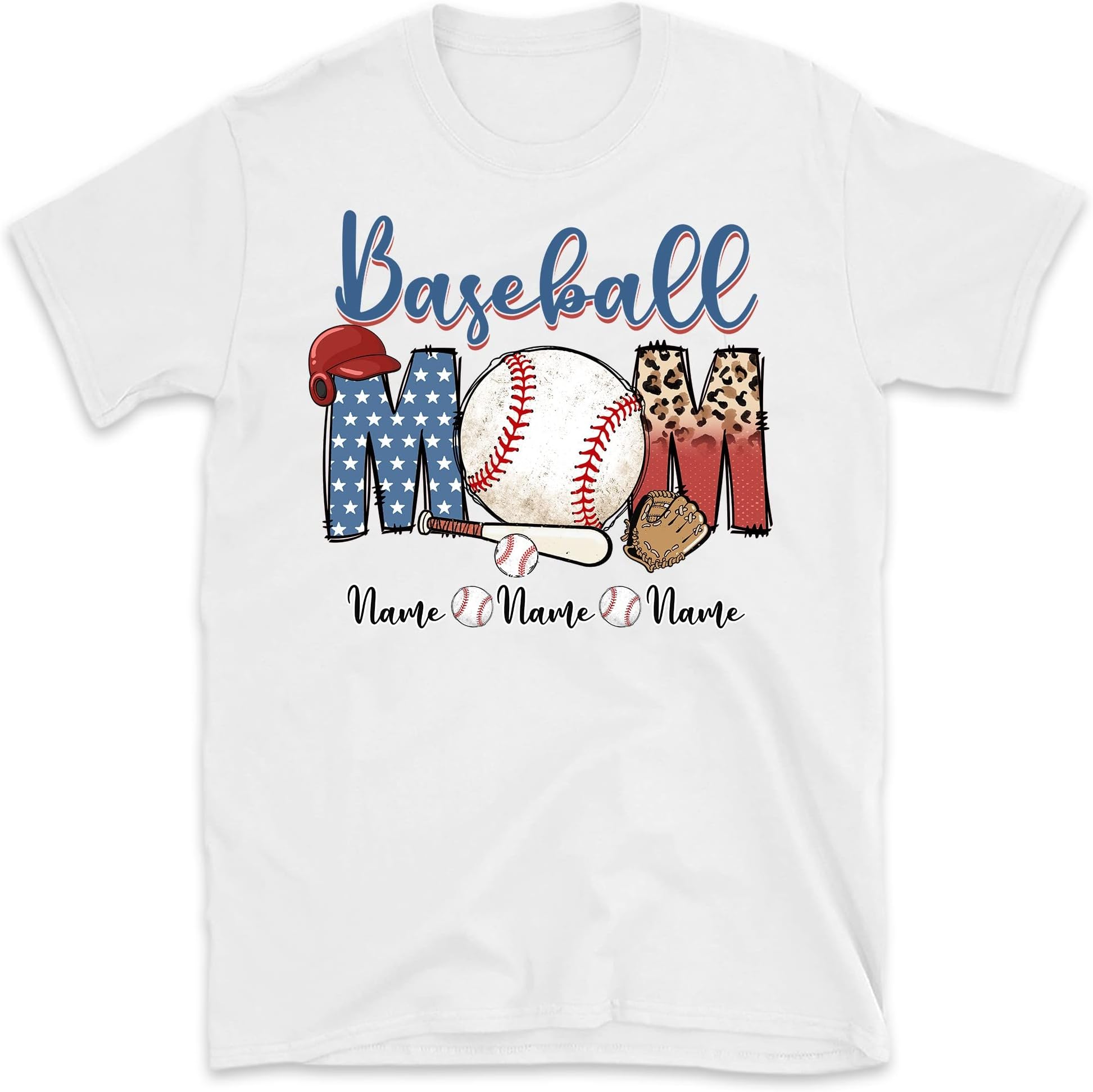 Personalized Baseball Grandma Shirt, Baseball Lovers Grandma Tee, Grandma Shirt, Baseball Shirt for Mom, Shirt for Nana from Kid Custom Name