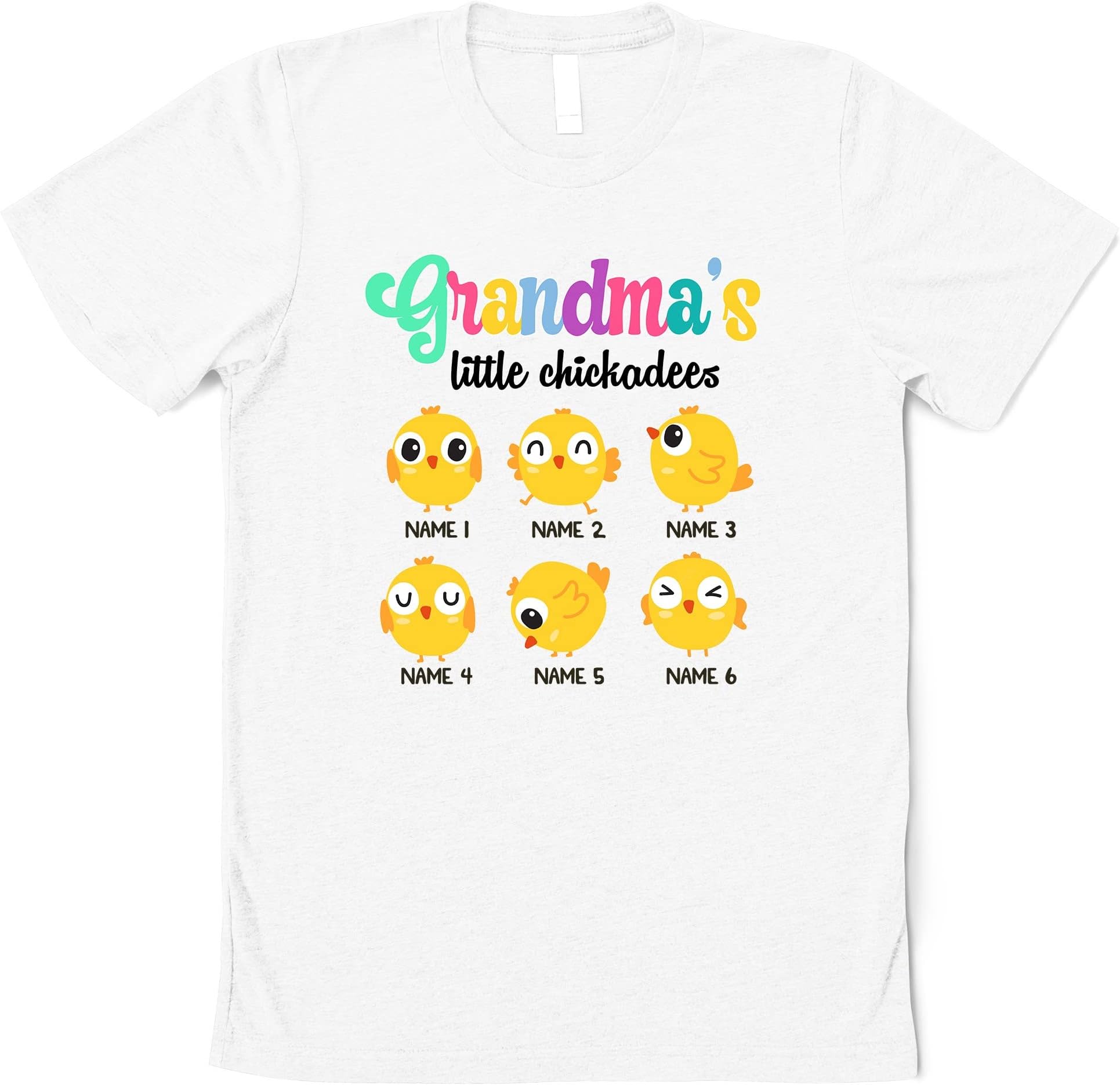 Personalized Grandma's Chickadees Easter Shirt, Mimi Eggs for Easter's Day, Easter Eggs Nana Shirt, Easter Day Gigi Nana Mimi Shirt Multicolored