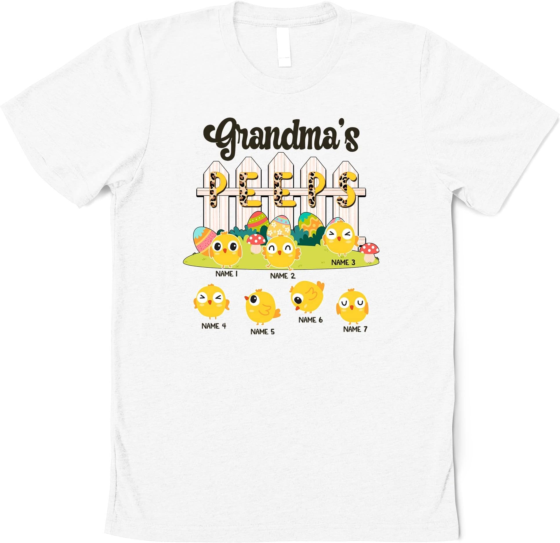 Personalized Grandma's Peeps Easter Shirt, Mimi Eggs for Easter's Day, Easter Eggs Nana Shirt, Easter Day Gigi Nana Mimi Shirt Multicolored