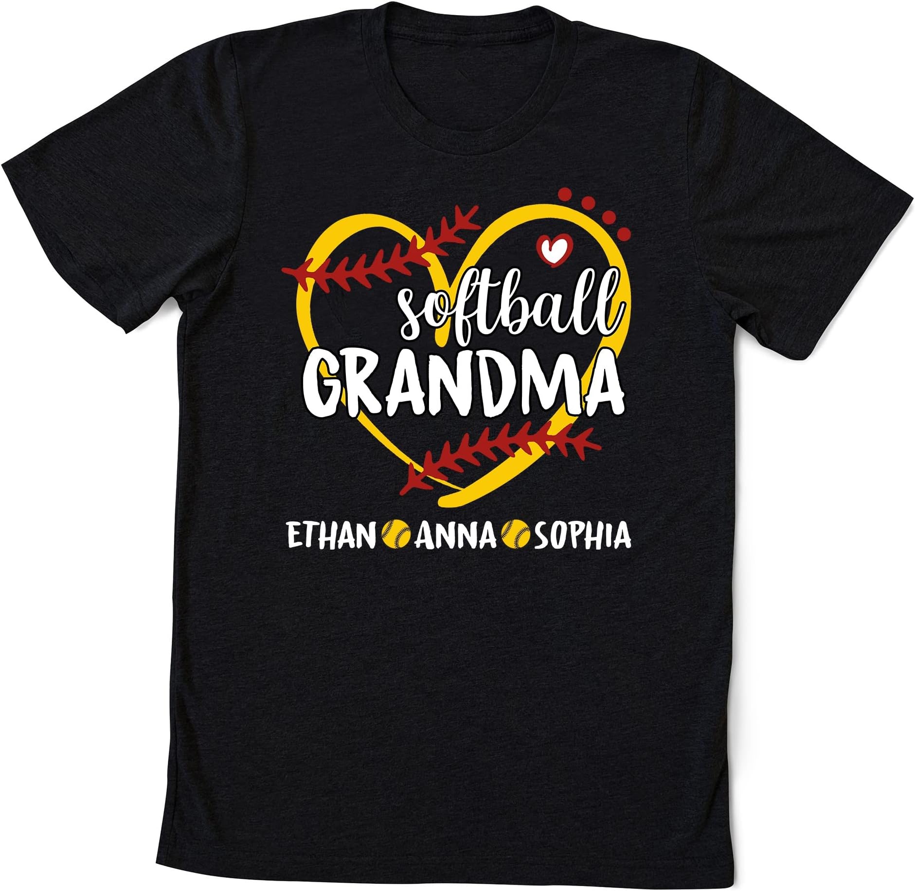 Personalized Softball Grandma Shirt, Custom Name Shirt, Softball Grandma Shirt, Softball Grandma Shirt, Love Softball Shirt, Game Day Shirt Multicolored