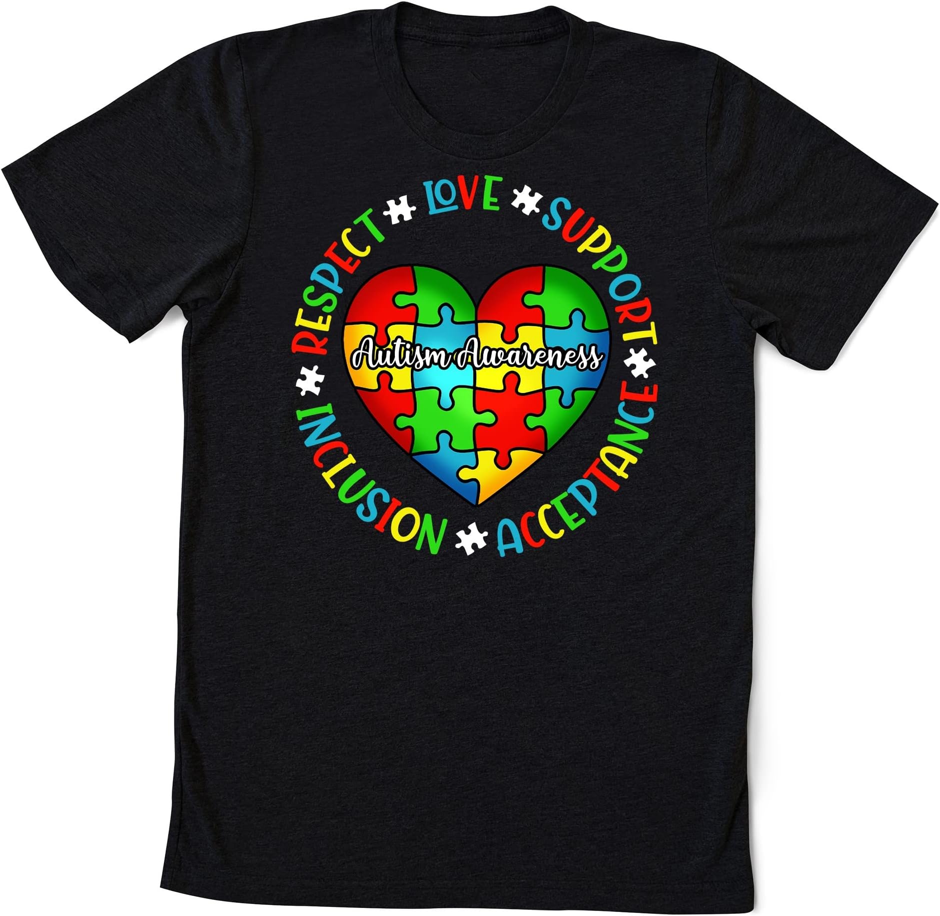 Autism Shirt Women Men Autistic Support Autism Awareness T-Shirt, Kids Autism Shirt,Autism Support Shirt,Autism Tee Multicolored