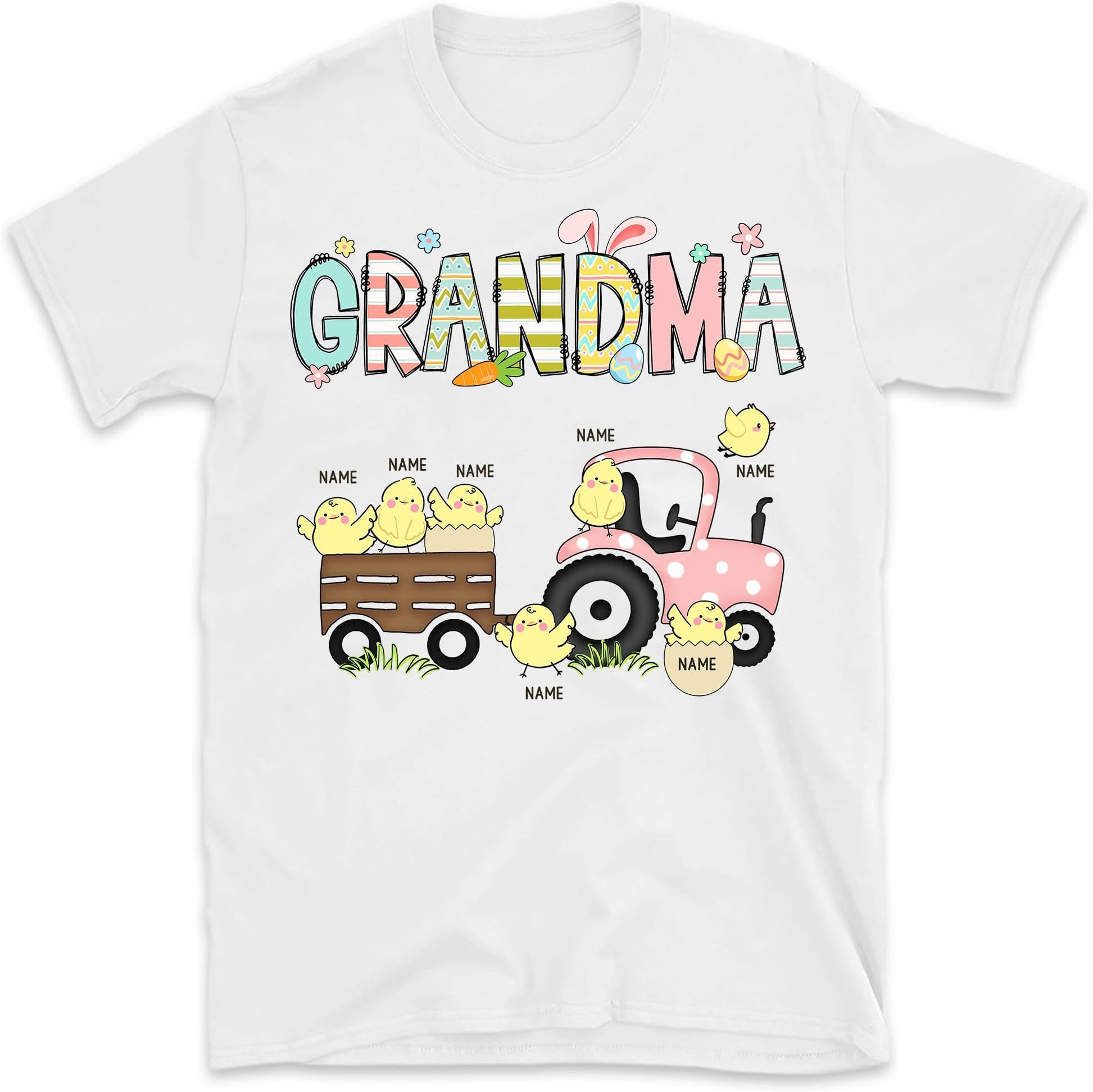 Personalized Grandma Easter Shirt, Mimi Eggs for Easter's Day, Easter Eggs Nana Shirt, Easter Day Gigi Nana Mimi Shirt Multicolored
