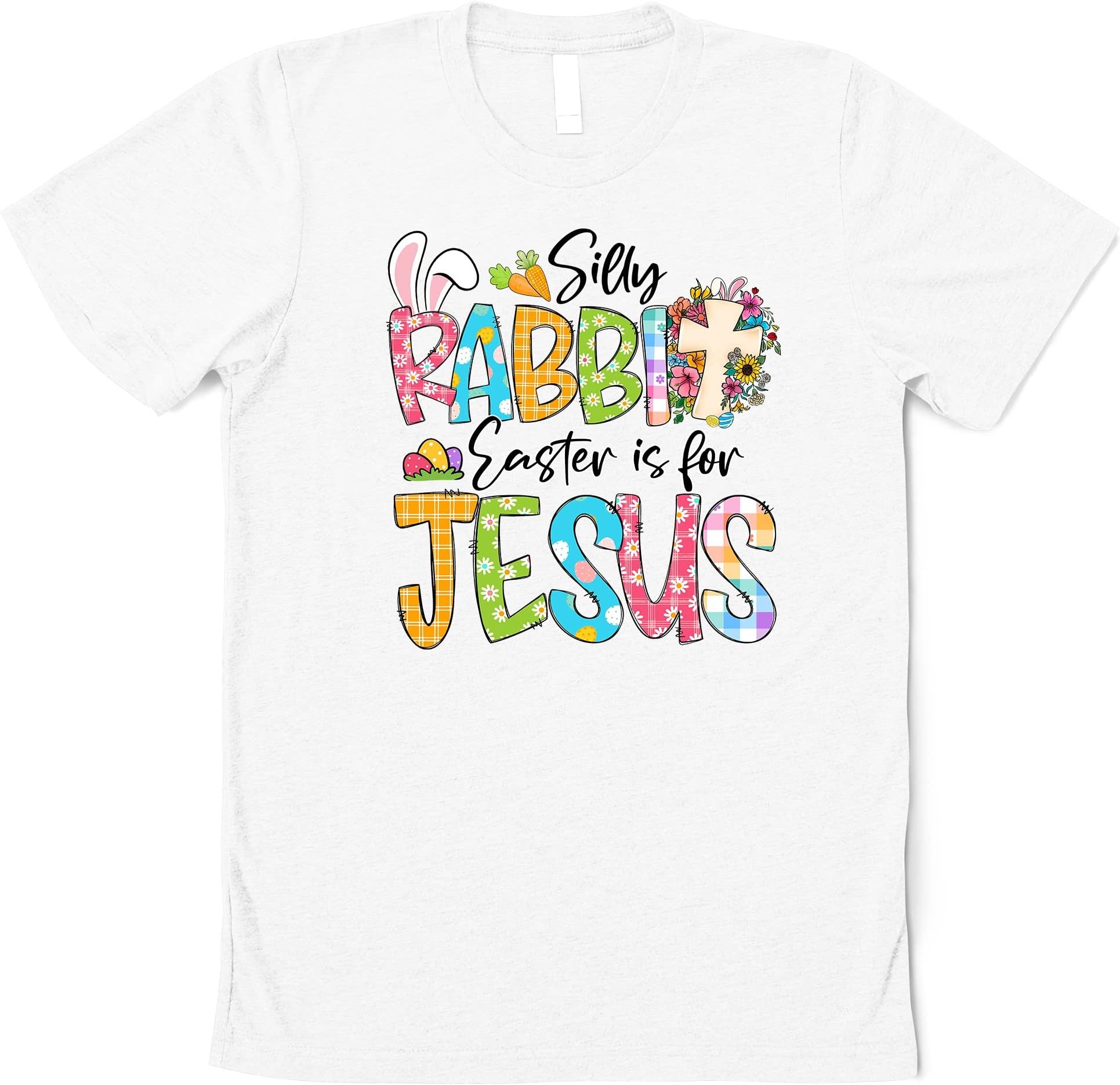 Funny Easter Shirt, Silly Rabbit Easter is for Jesus Shirt, Easter Shirts for Women, Christian Shirt, Religious Shirt, Easter Bunny Shirt Multicolored