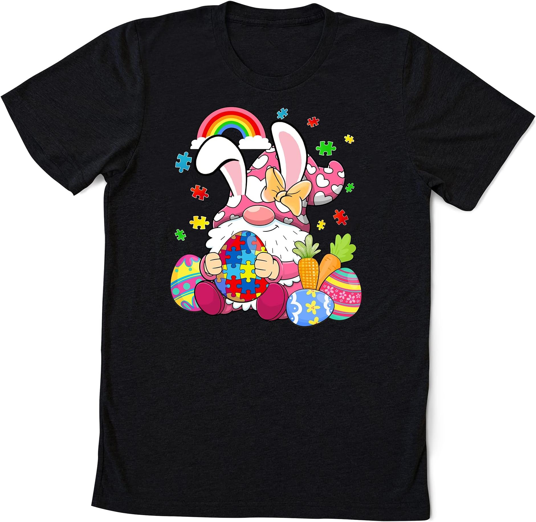 Gnome Autism Awareness Easter Day T-Shirt, in April We Wear Blue for Autism Awareness Autism Rainbow Autism Acceptance