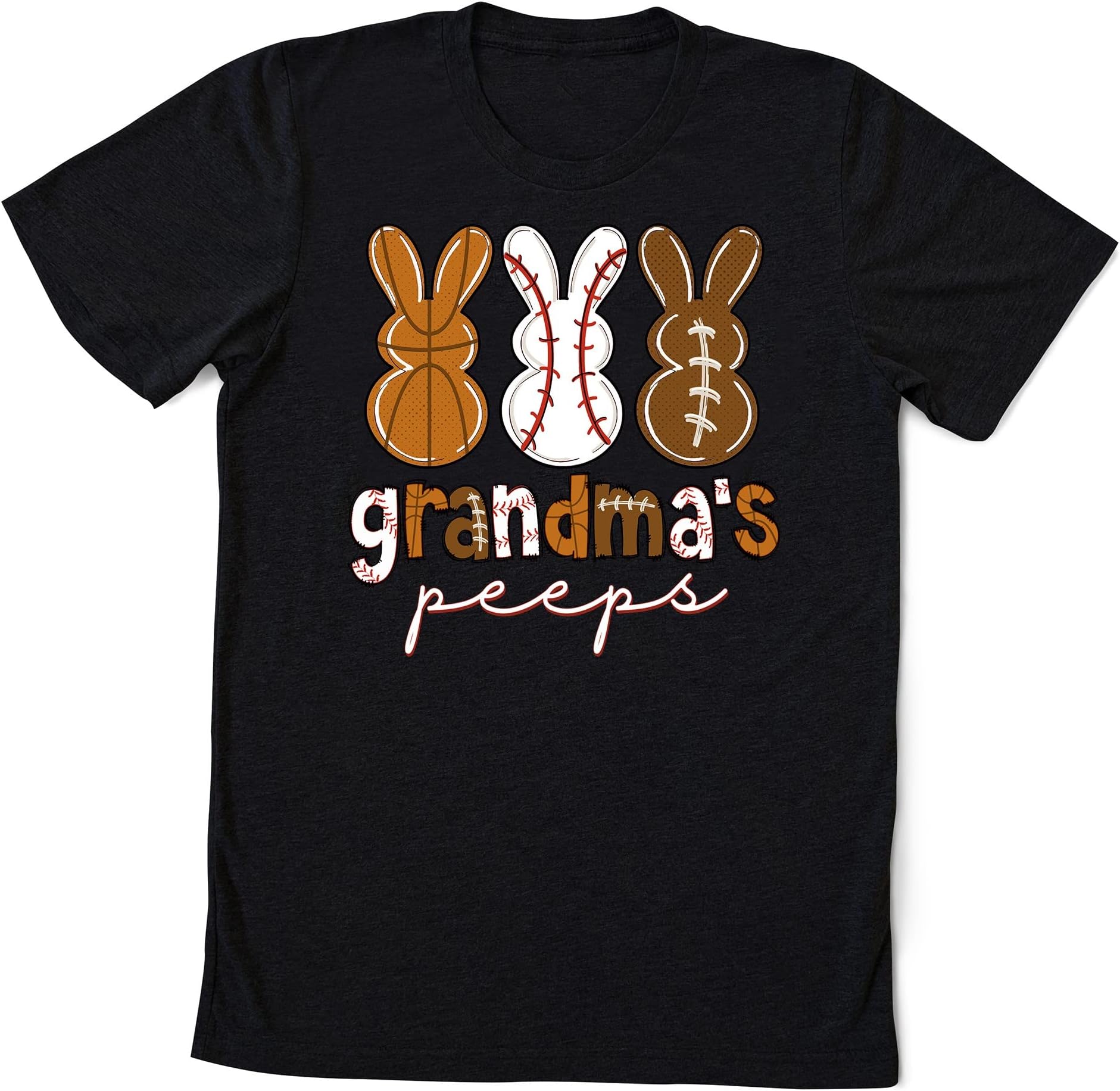 Easter Sports Boys Shirt Easter Sports Peeps Shirt Basketball Art Baseball Bunny Football Bunny Peep Shirt Multicolored