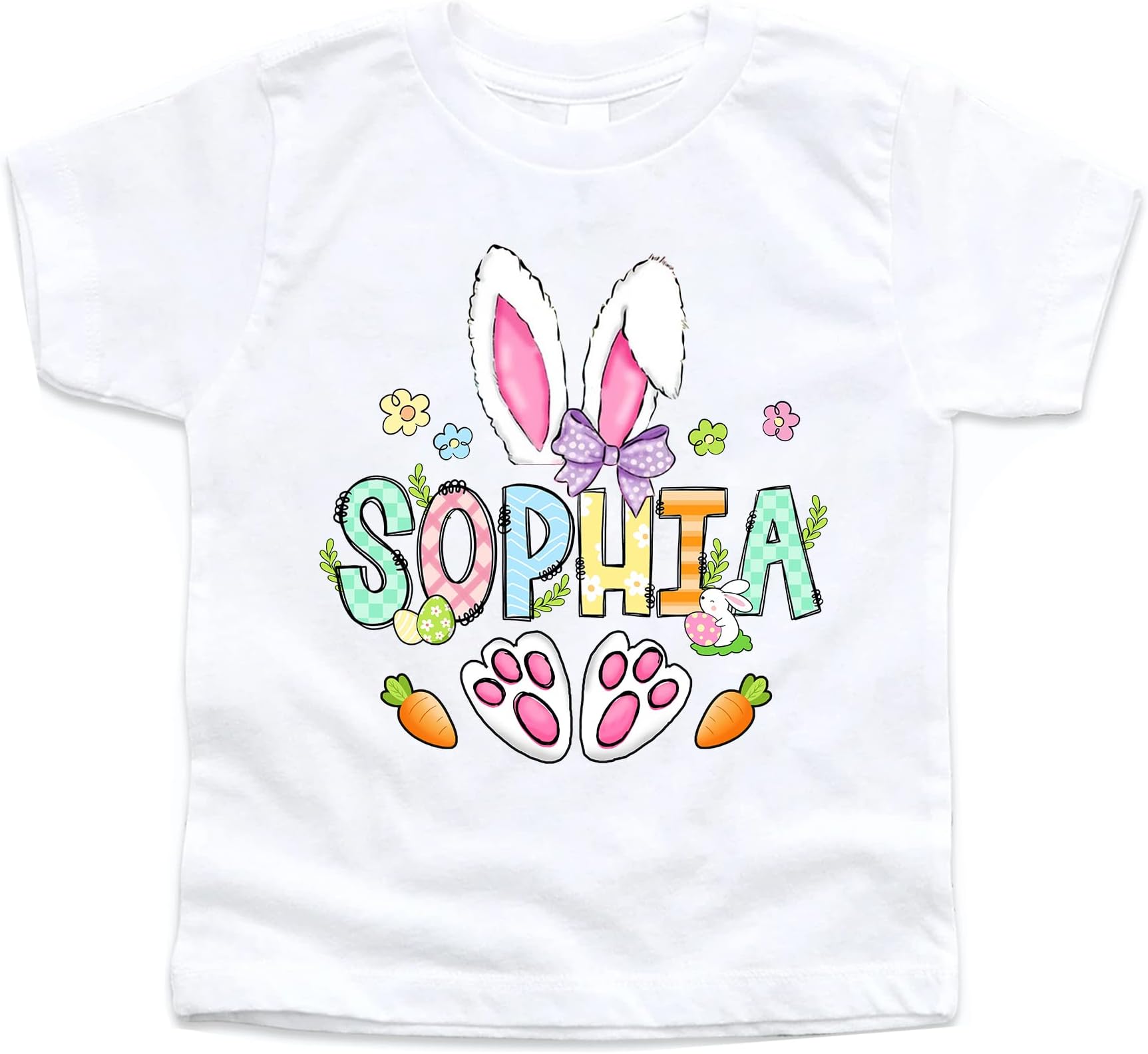 Personalized Name Easter Shirt, Personalized Easter Family Shirt, Custom Name Shirt, Easter Shirt, Easter Gift for Kids Shirt Multicolored