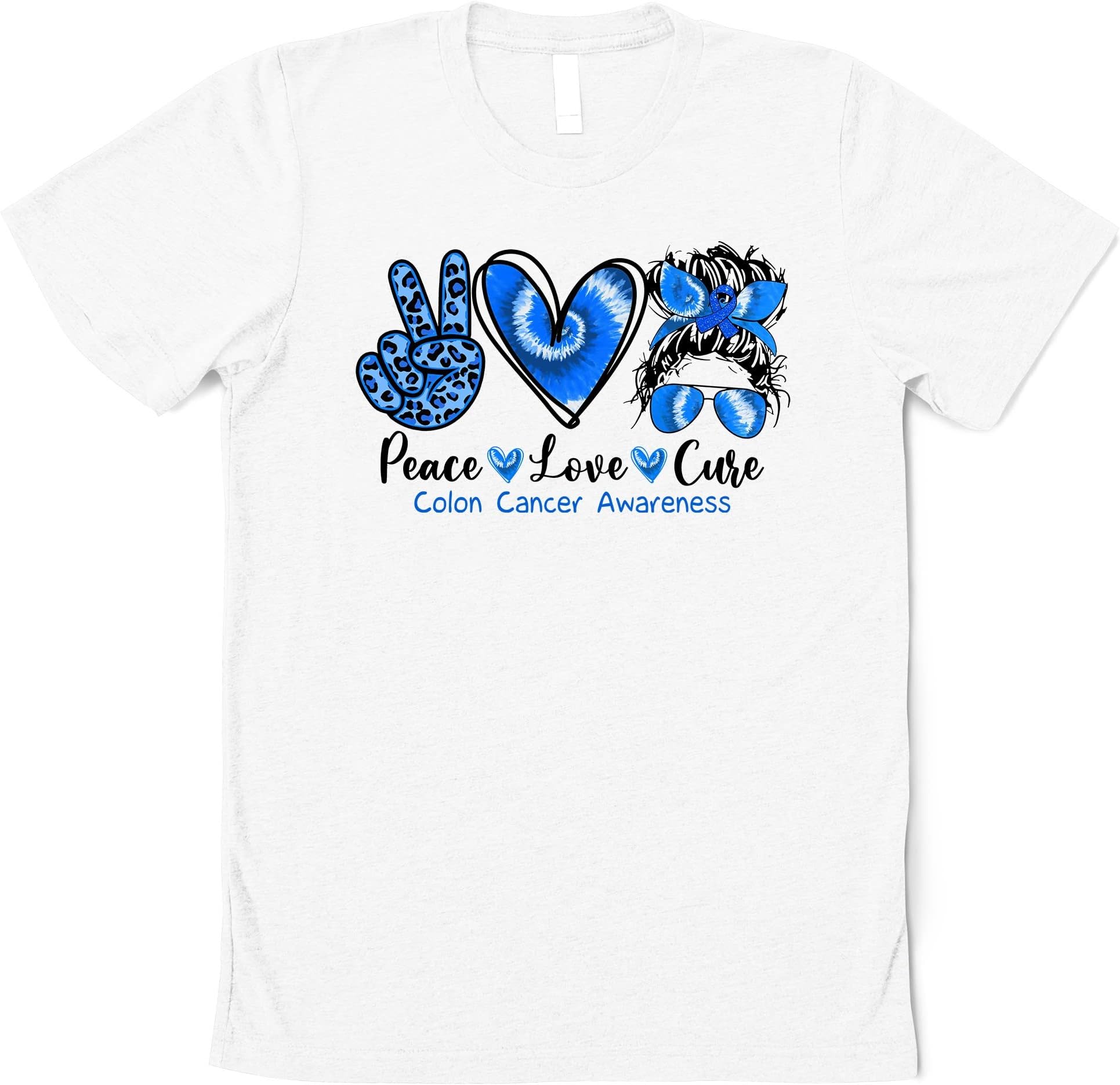 Rainbow in March We Wear Blue, Colon Cancer Awareness, Ribbon Colon Cancer Awareness Month Gift Shirt