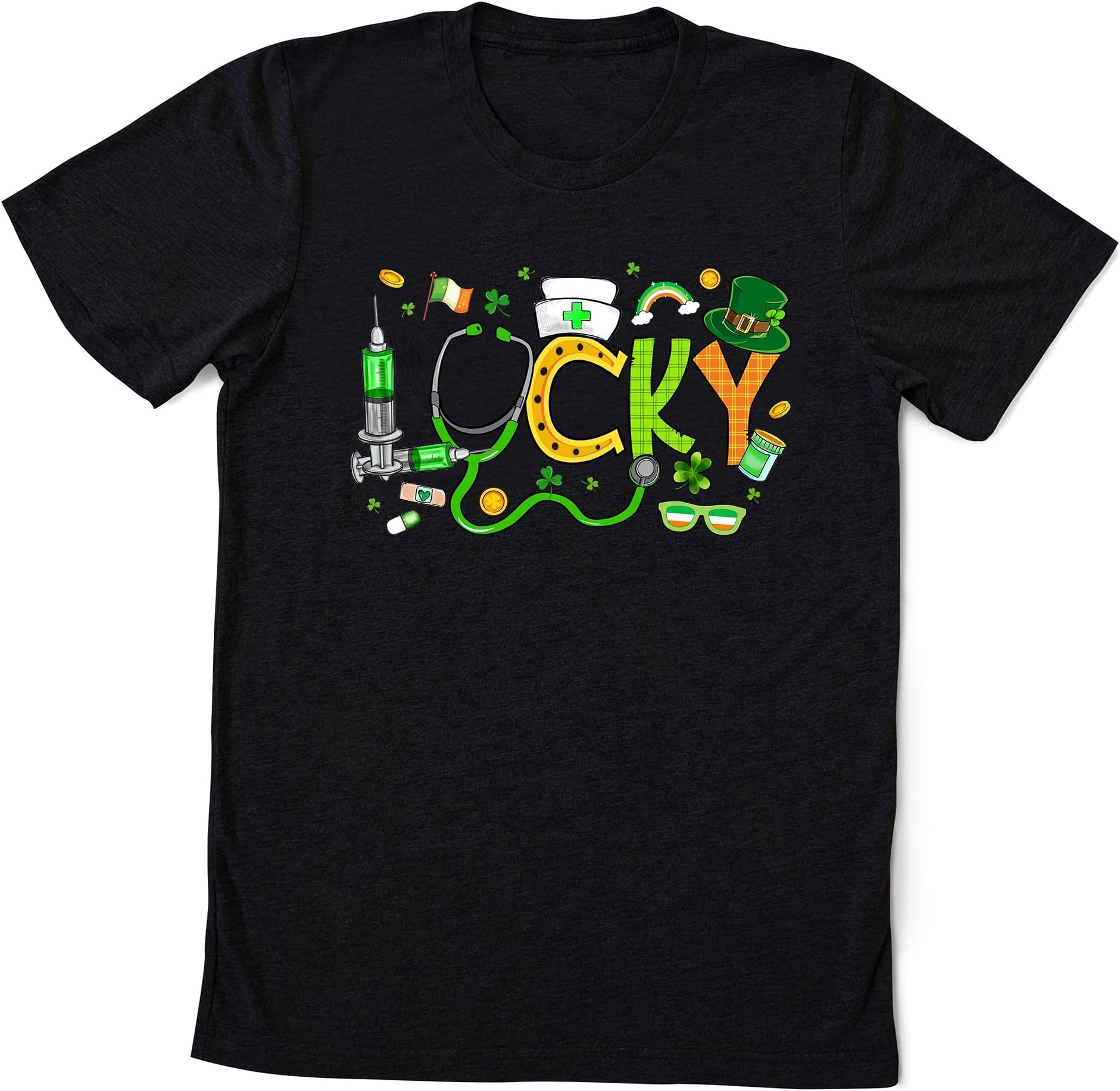 Nurse St Patricks Day Shirt, Lucky Nurse Shirt, Nurse Gift for Women, Nurse St Patricks Gift, Nurse Shamrock Shirt, RN Nurse Shirt Gifts