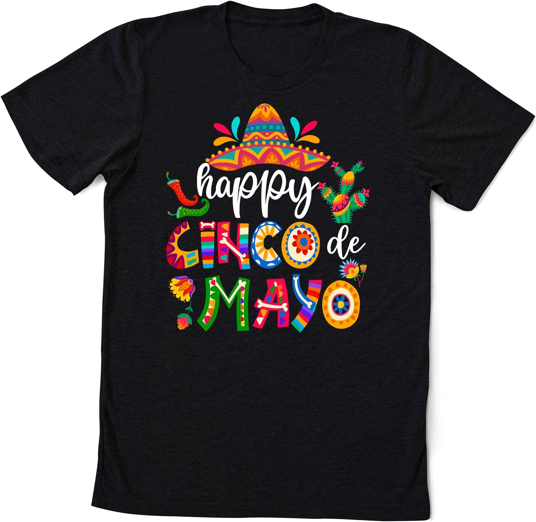 Happy 5 De Mayo Cinco de Mayo Viva Mexico 5 De Mayo T-Shirt, Mexican Festival Gift Shirt, Happy Cinco De Mayo Shirt, Fiesta Party Shirt Multicolored