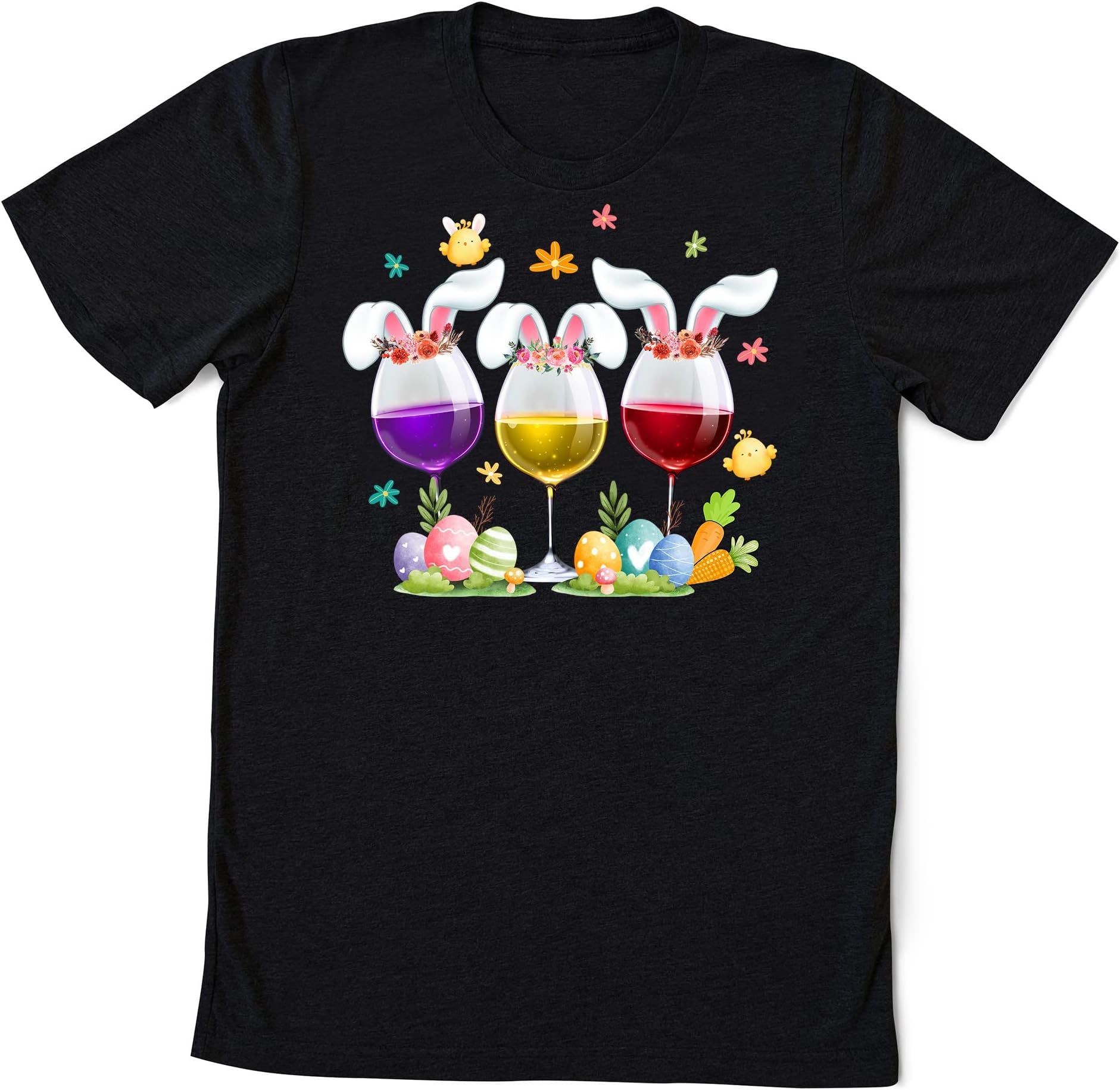 Easter Day Wine Glasses Shirt – Wine Glasses Bunny Shirt – Drinking Wine Lover Tee- Easter Bunny Shirt- Easter Eggs Shirt – Wine Shirt