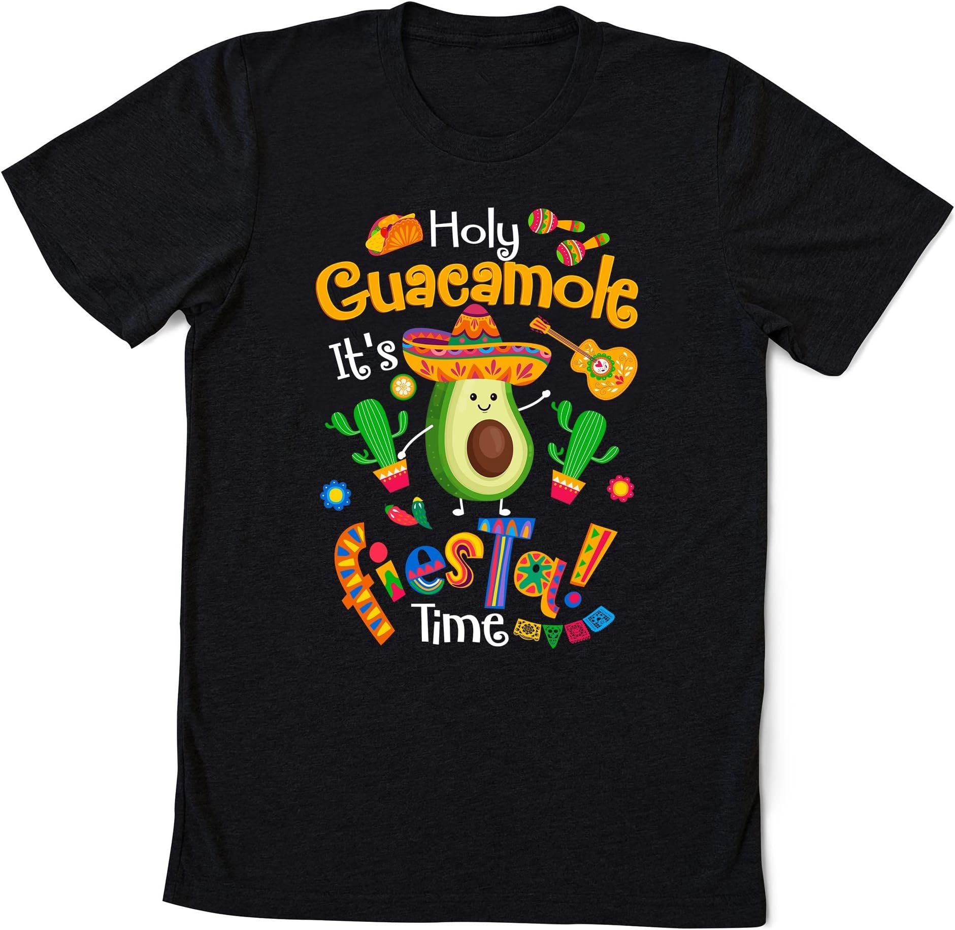 Cinco De Mayo Mexican Holy Guacamole Fiesta Time T-Shirt, Cinco de Mayo, Cinco de Mayo Party, Cinco de Mayo Tshirt, Cinco de Mayo Gift Multicolored