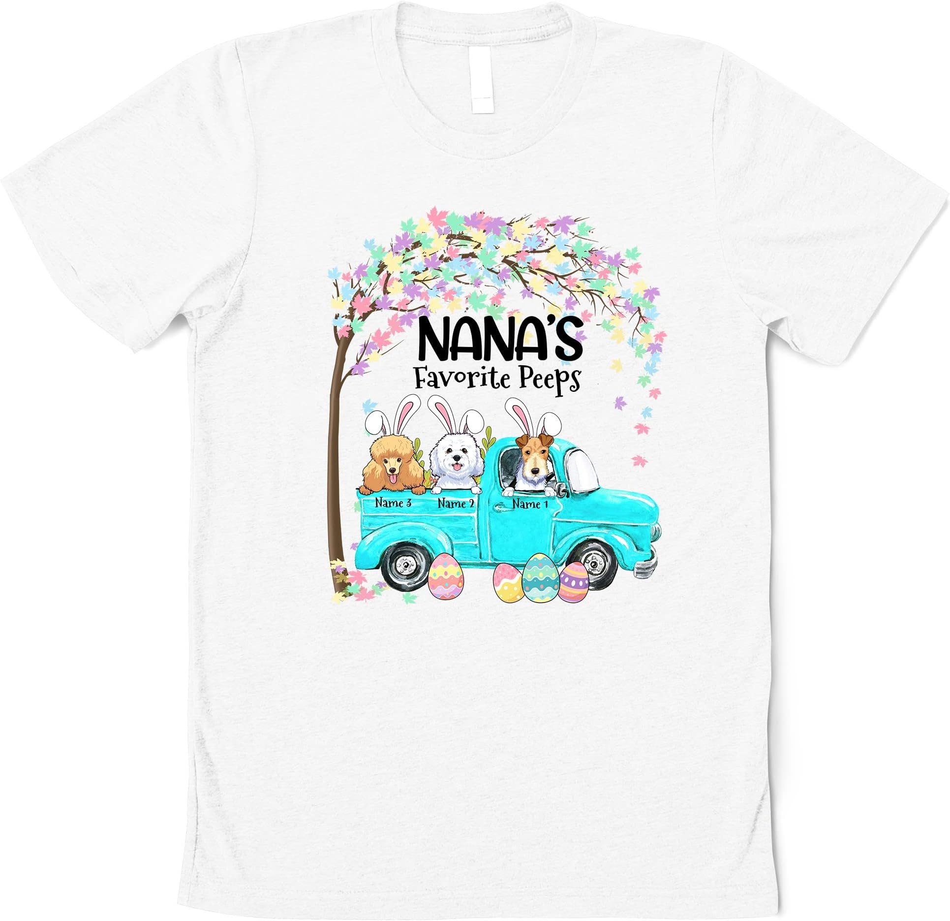 Personalized Easter Shirt, Easter Shirts for Dog Mom, Funny Mom Shirt, Gifts for Lover, Lover Gifts, Easter Bunny Multicolored
