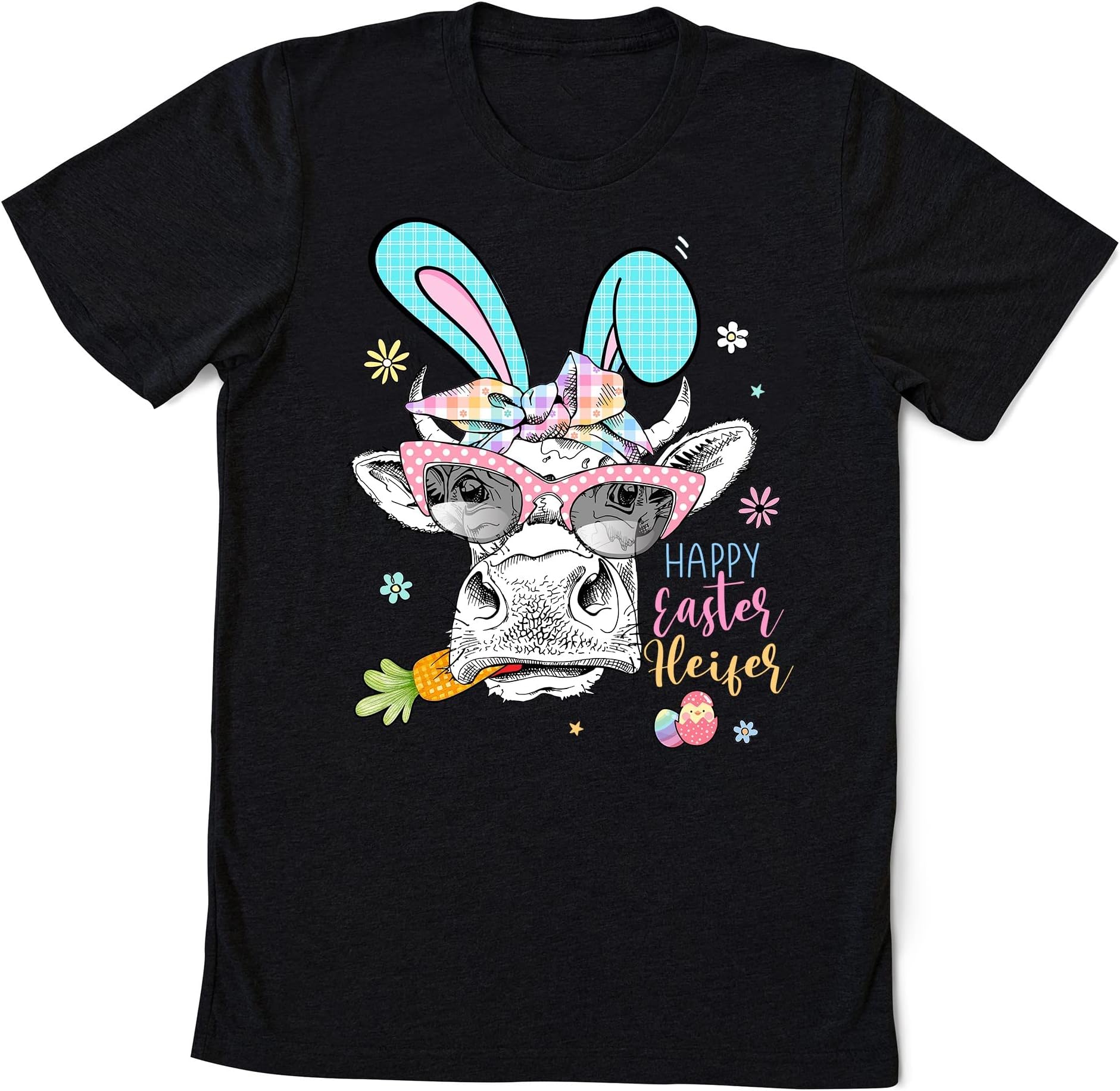 Happy Easter Heifer, Happy Easter Y'all, Easter Shirt, Easter Cute Bunny Shirt, Easter Shirt, Easter Cow Shirt, Easter Shirt, Easter Tee Multicolored