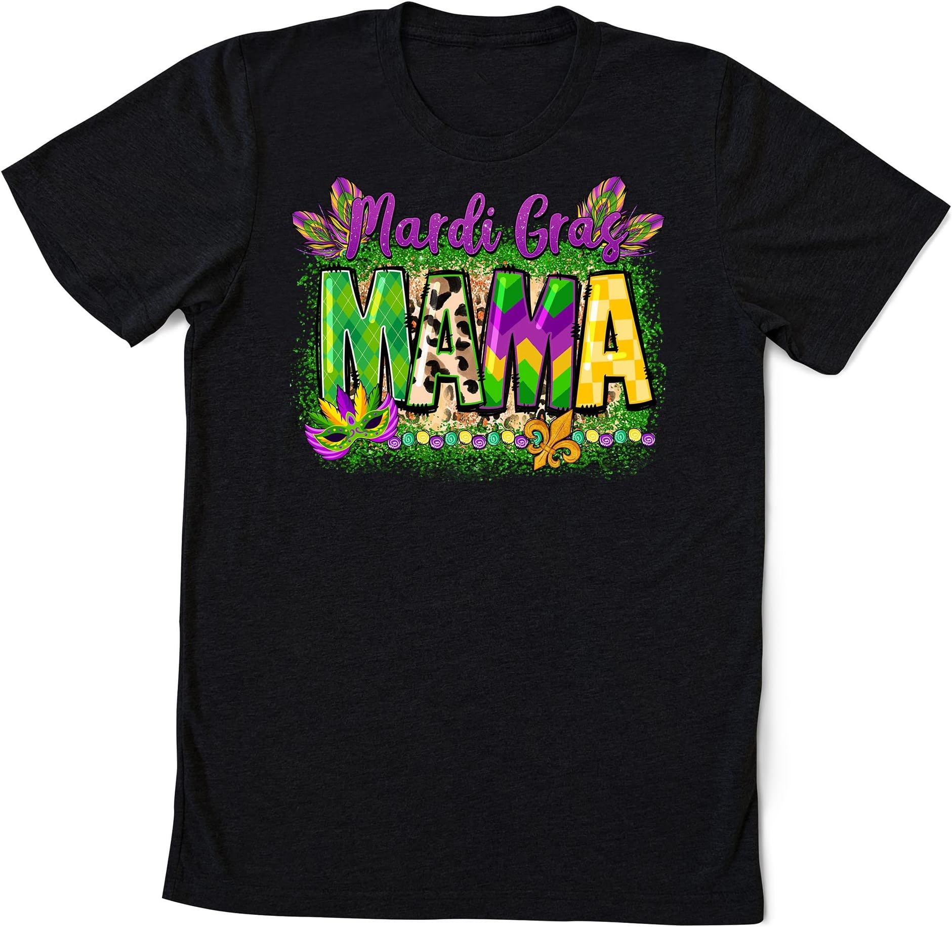 Mardi Gras Mama Shirt,Mama Mardi Gras Shirt, Mardi Gras Mom,Fat Tuesday Shirt,New Orleans Tee, NOLA Shirt,Fat Tuesday Shirt Multicolored